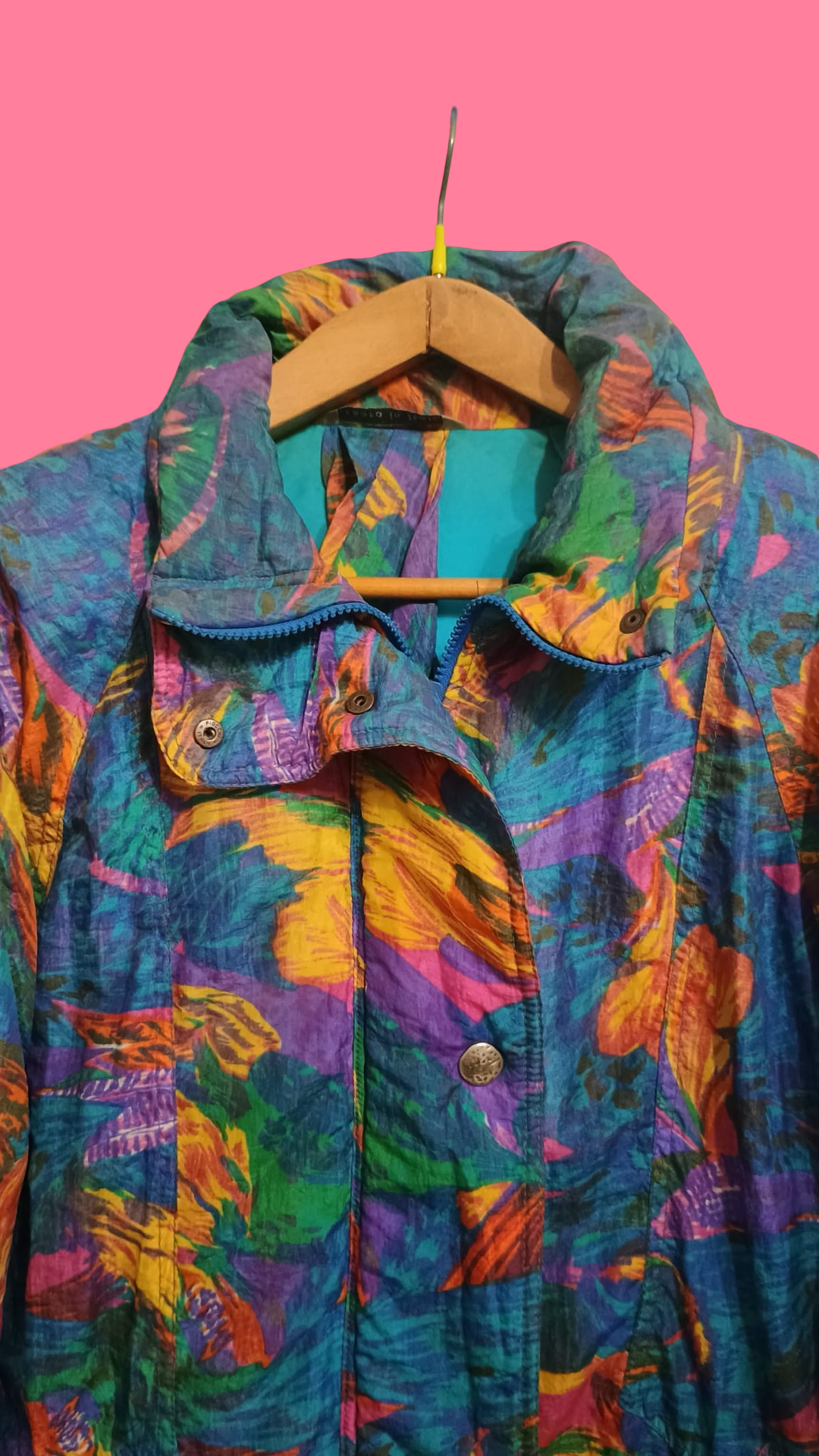Vintage Multicolor Fantasy 90's Winter Jacket Woman Size XL