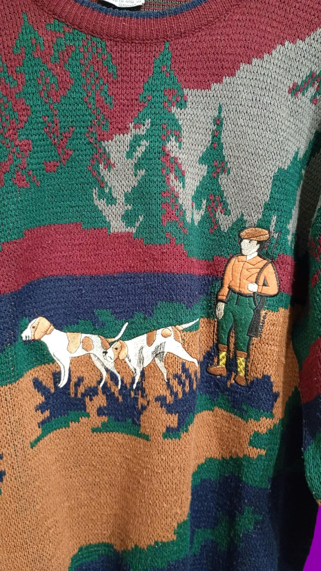 Vintage Multicolor Fantasy 90's Rare Sweater Unisex Size M
