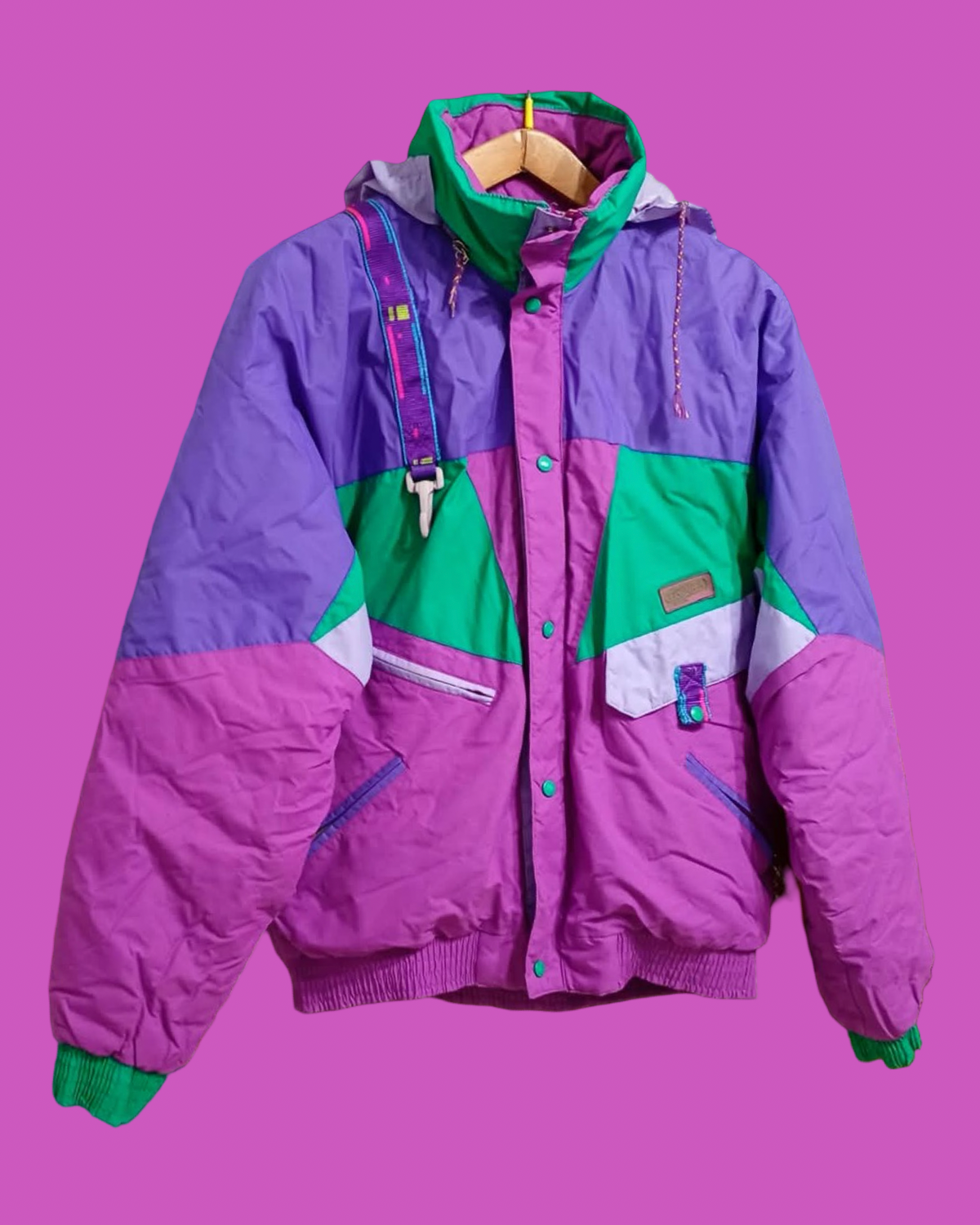 Vintage Multicolor Fantasy 90's Rare Snow Jacket Unisex Size M