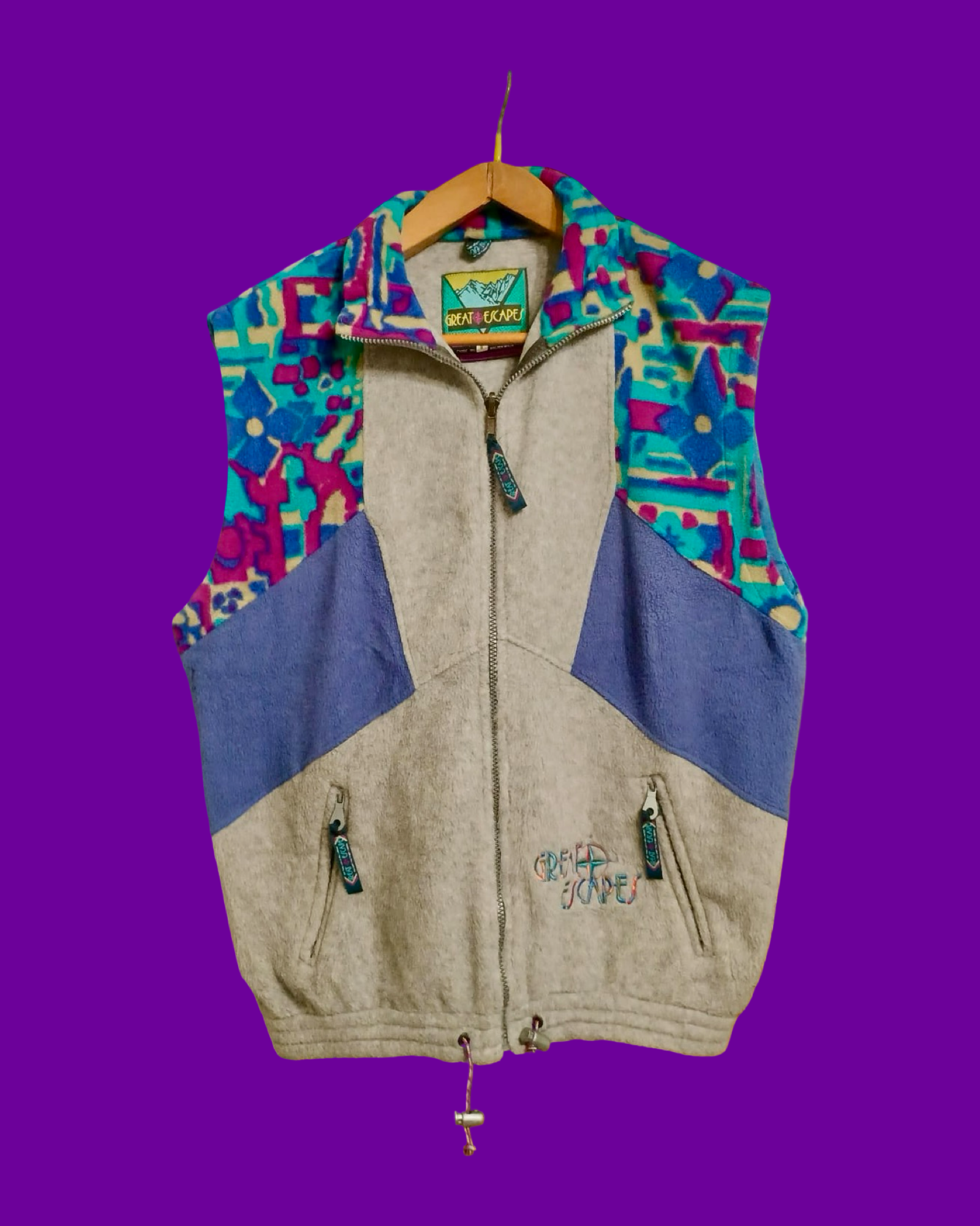 Vintage Multicolor Fantasy 90's Fleece Unisex Size M