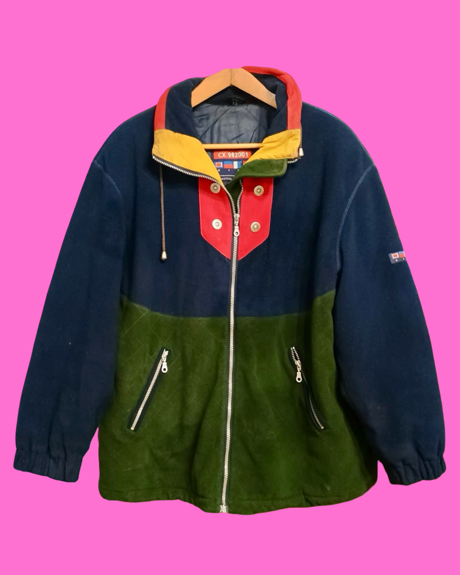 Vintage Multicolor Fantasy 90's Pile Jacket Sweatshirt Unisex Size XL