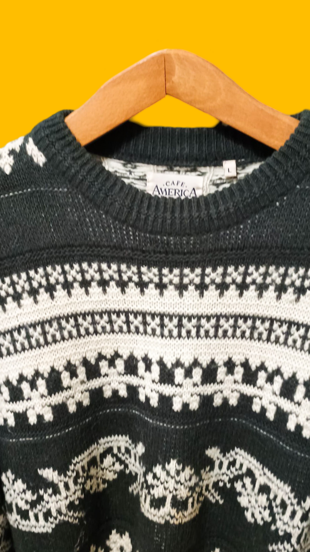 Maglione Vintage Multicolor A Fantasia Anni 90 Unisex Size L