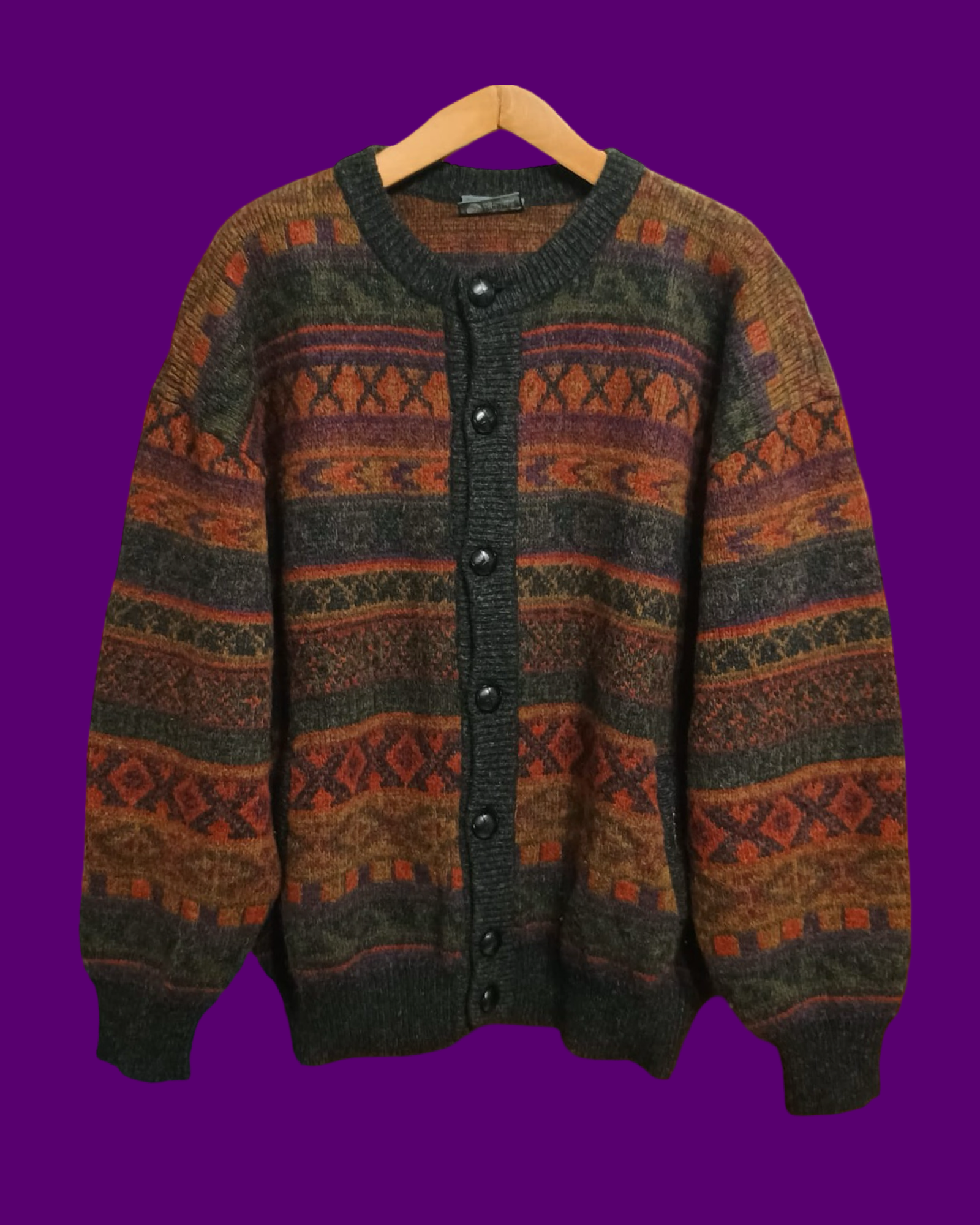 Vintage Multicolor Fantasy 90's Sweater Unisex Size L