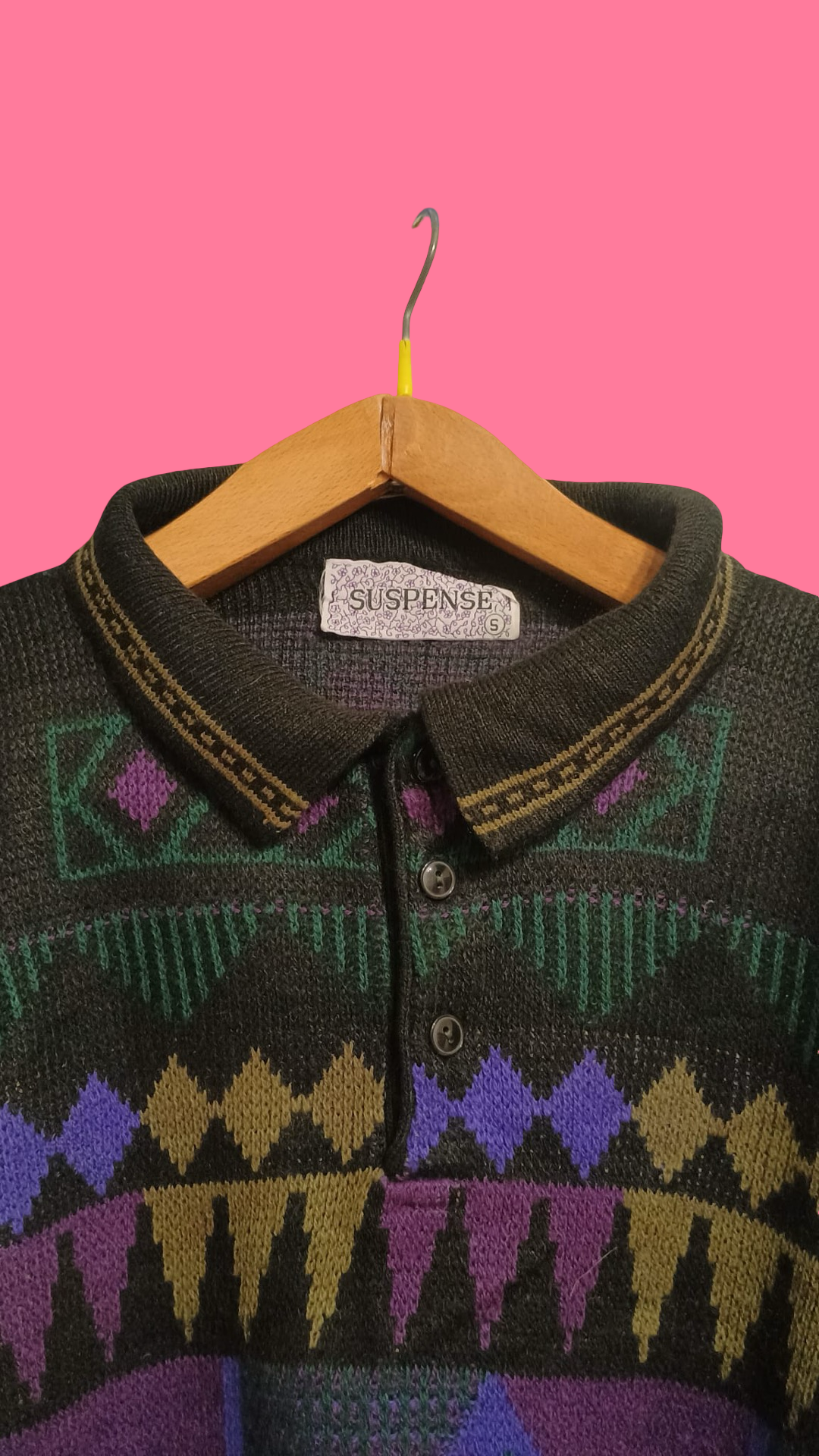 Vintage Multicolor Fantasy 90's Sweater Unisex Size S