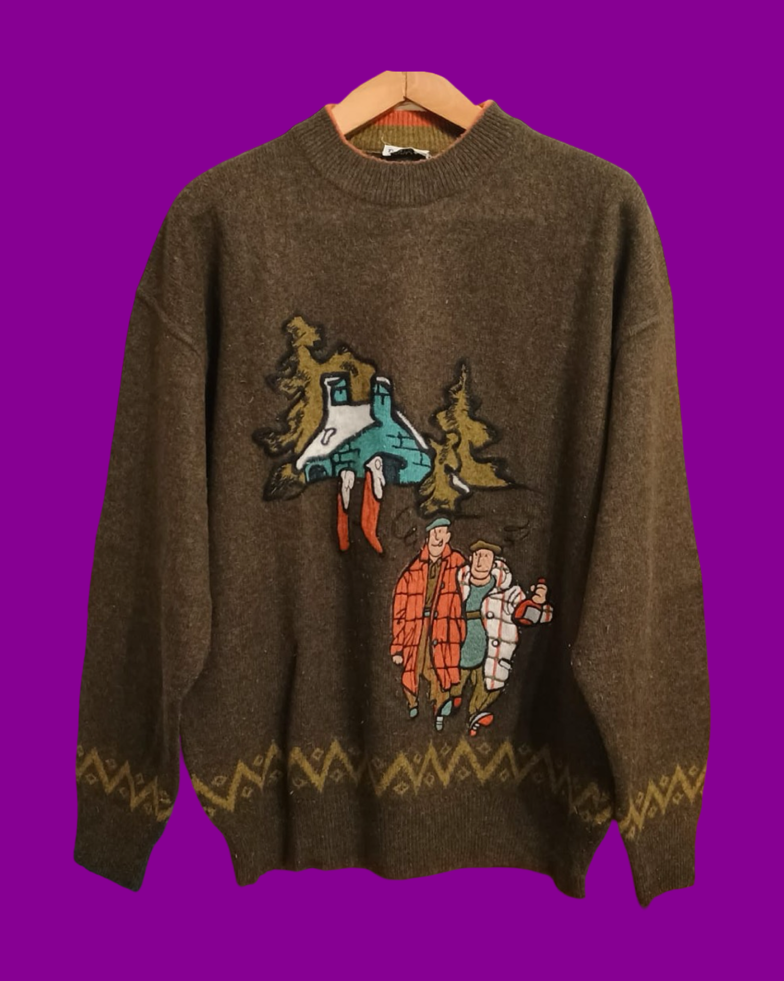 Vintage Multicolor Fantasy 90's Sweater Unisex Size XL