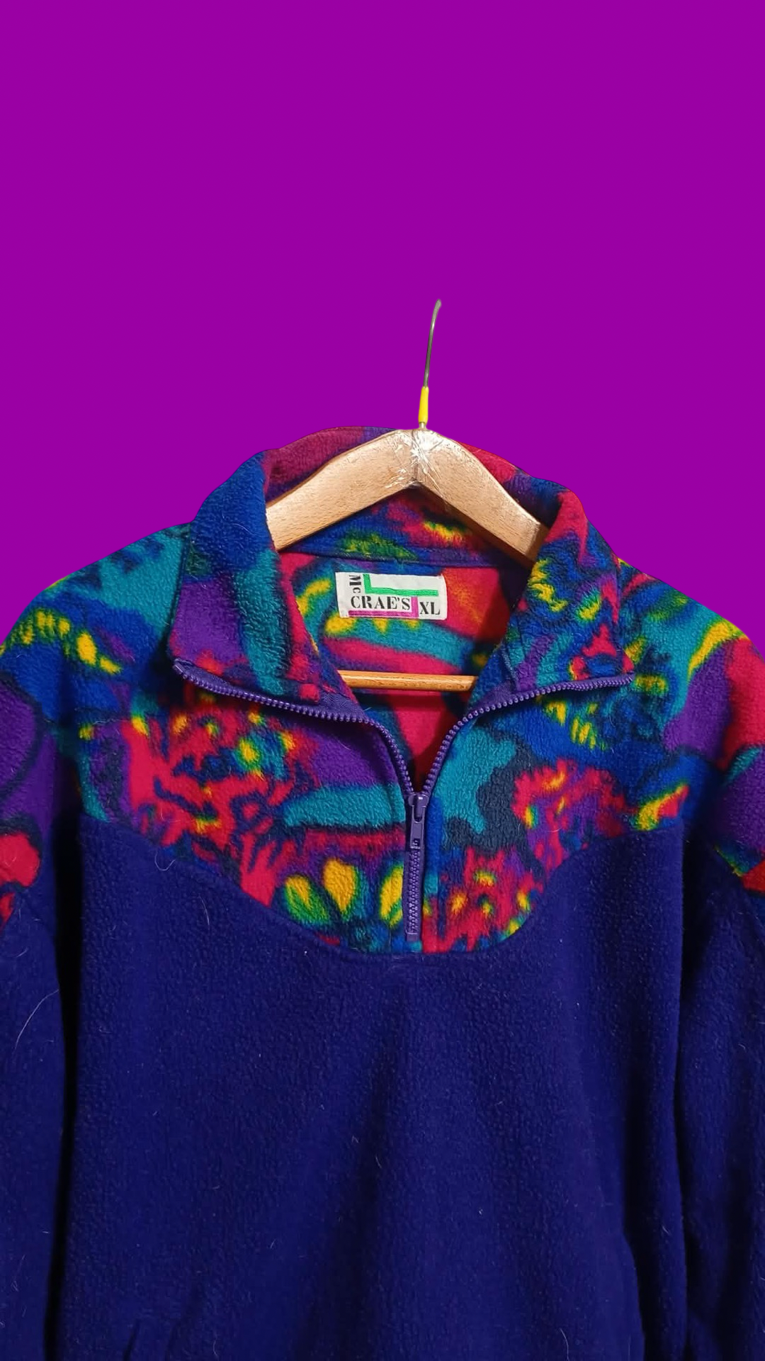Vintage Multicolor Fantasy 90's Fleece Unisex Size M