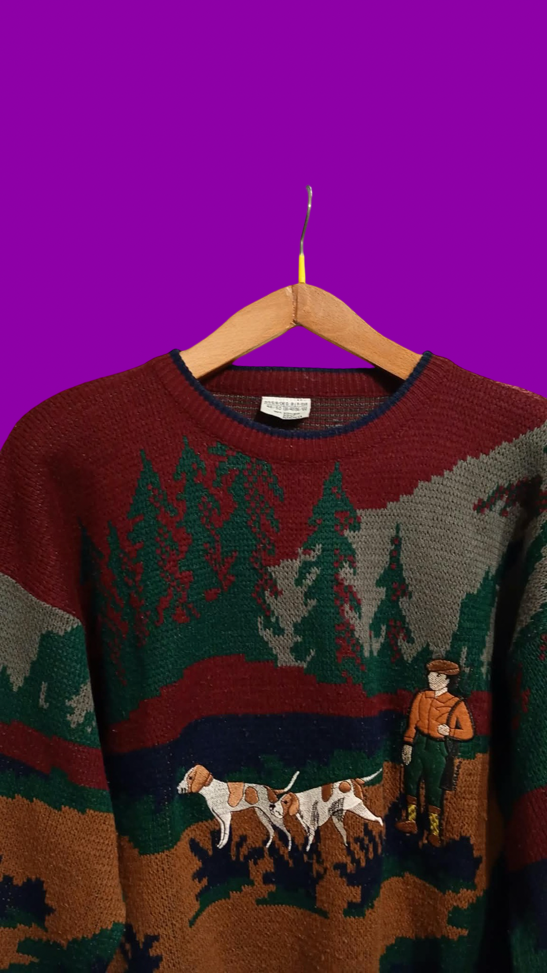 Vintage Multicolor Fantasy 90's Rare Sweater Unisex Size M