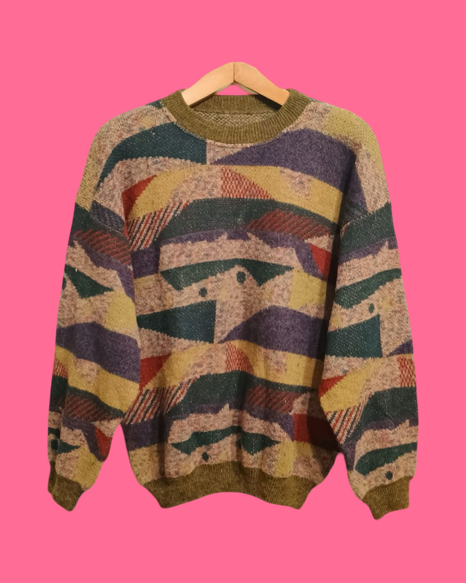 Vintage Multicolor Fantasy 90's Sweater Unisex Size M