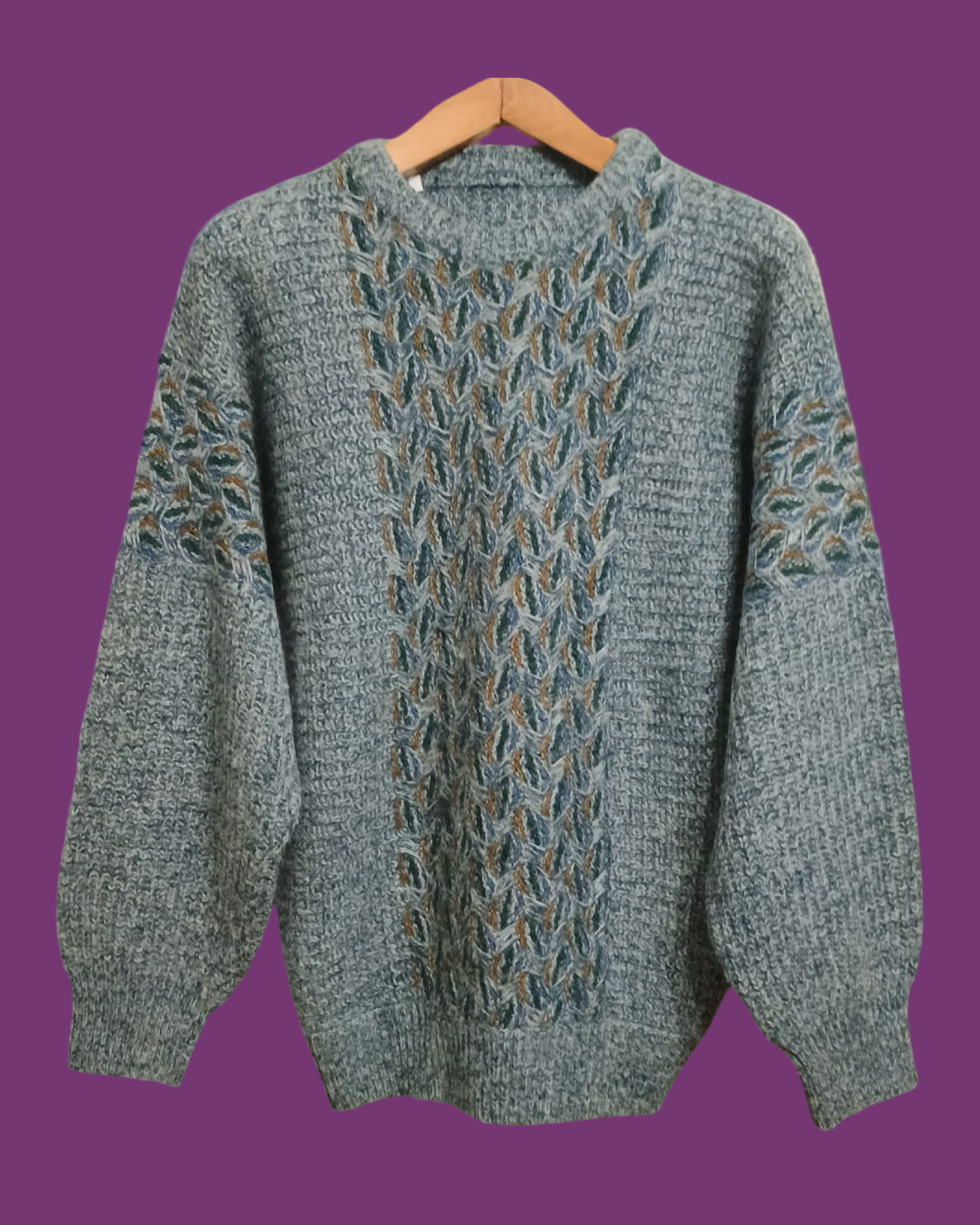 Vintage Multicolor Fantasy 90's Sweater Unisex Size L