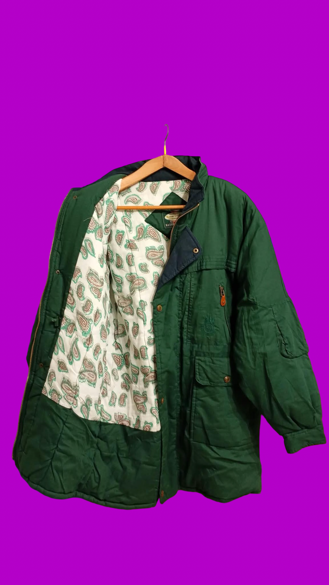 Vintage Green 90's Spring Harrington Jacket Unisex Size XL
