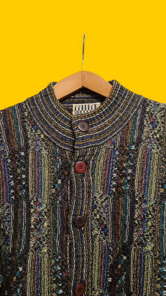 Maglione Vintage Multicolor A Fantasia Anni 90 Unisex Size M