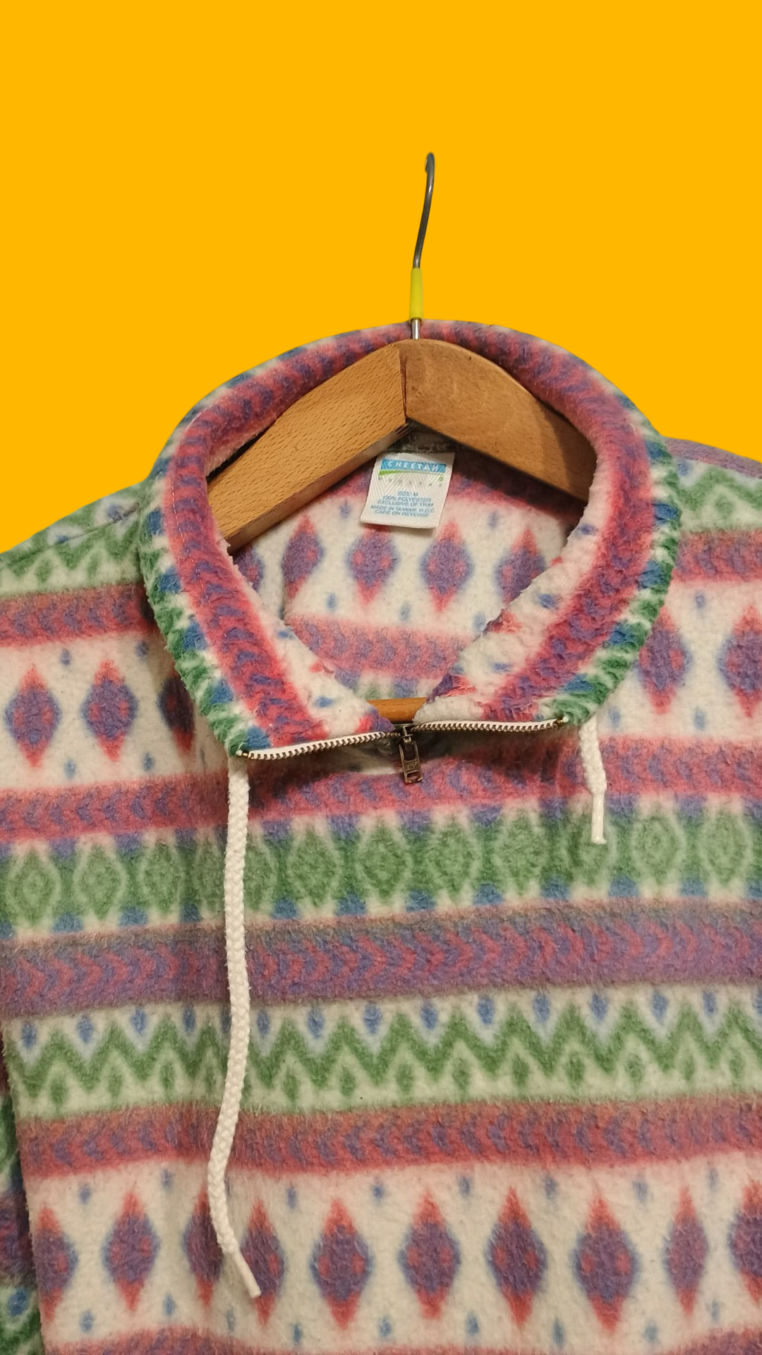 Sweatshirt Vintage Multicolor A Fantasia Anni 90 Unisex Size M