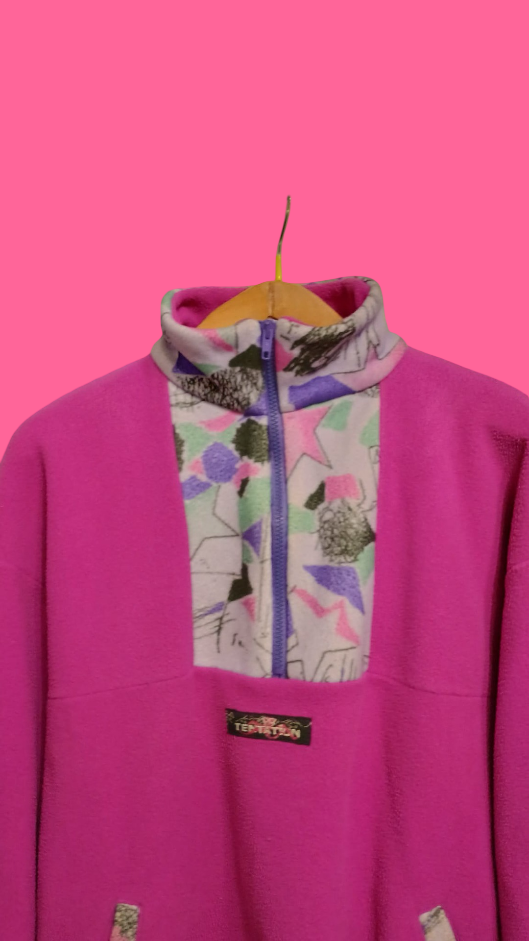 Vintage Multicolor Fantasy 90's Fleece Unisex Size L