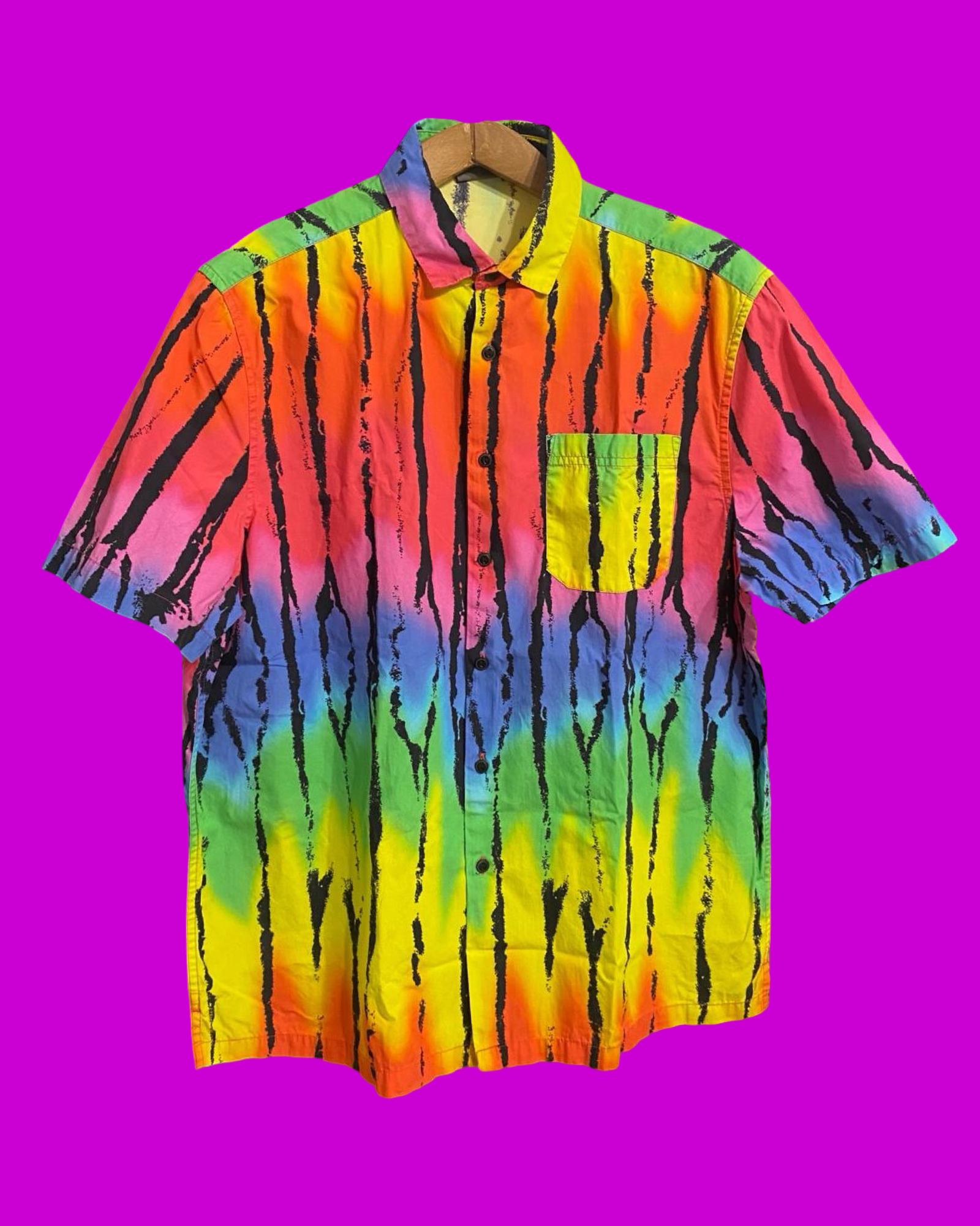 Vintage Style Multicolor Fantasy Shirt Unisex Size M