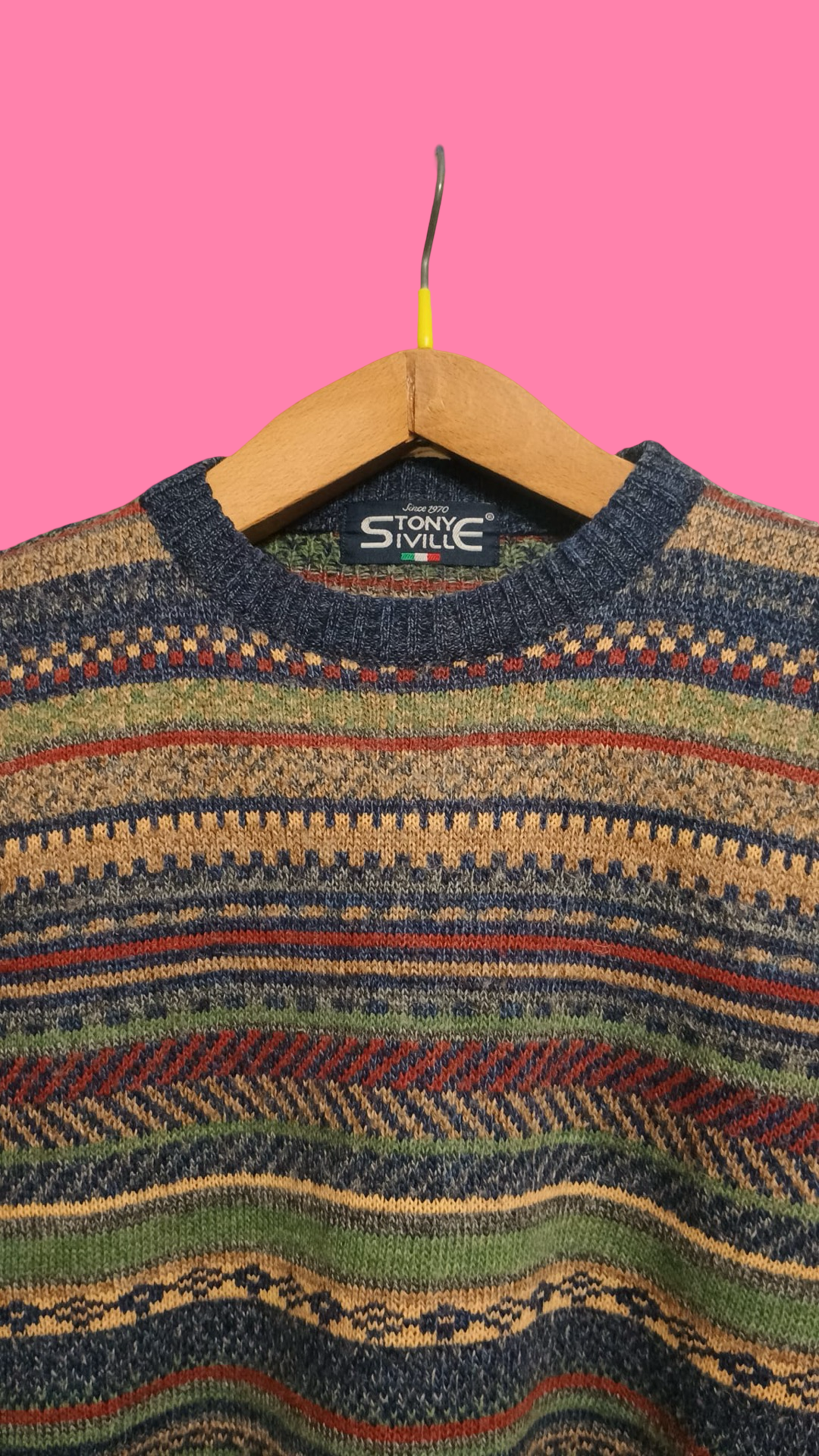Vintage Multicolor Fantasy 90's Sweater Unisex Size L