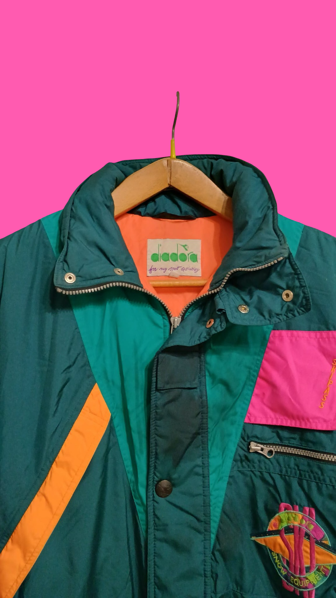 Vintage Multicolor Fantasy 90's Snow Jacket Unisex Size XL