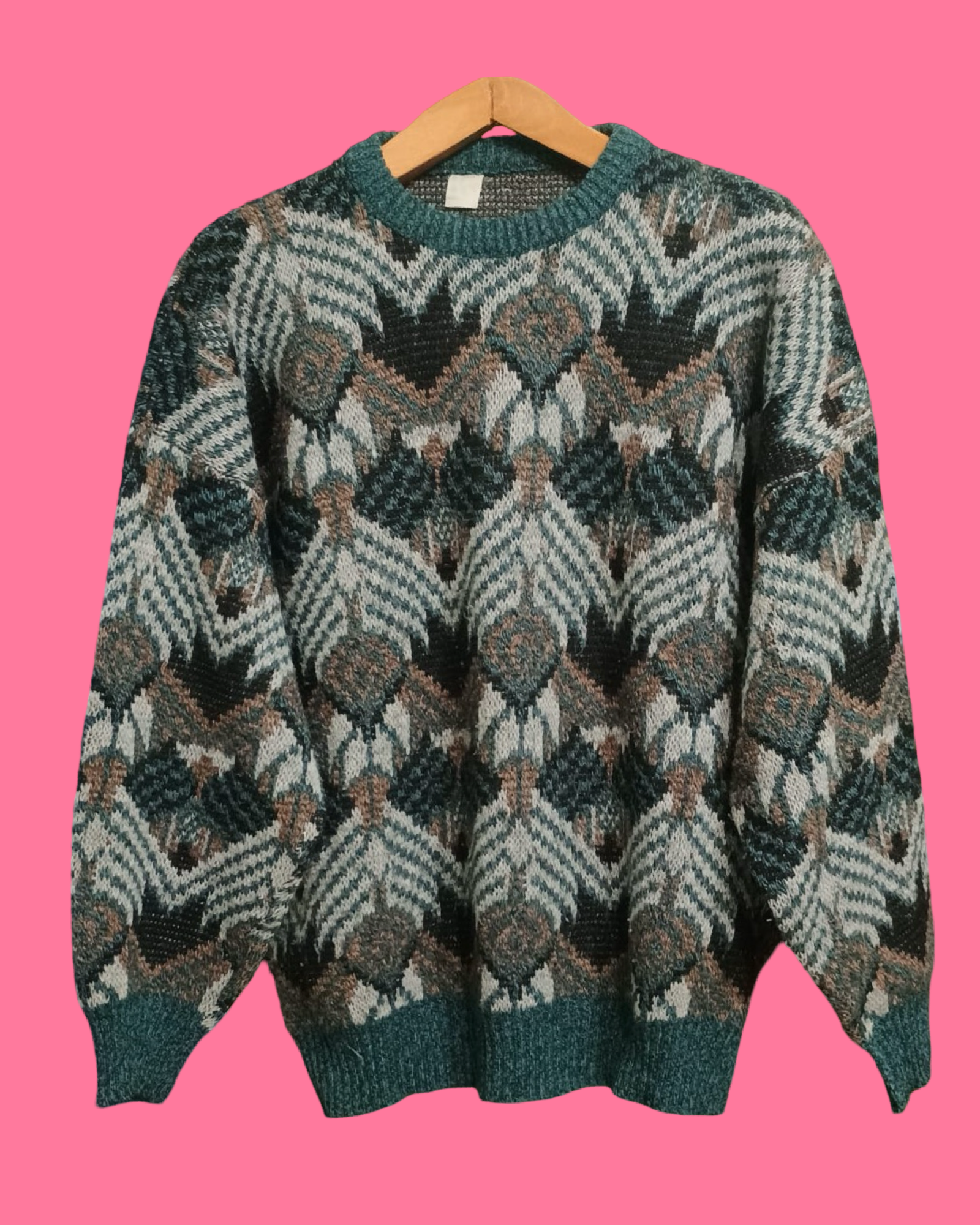 Vintage Multicolor Fantasy 90's Sweater Unisex Size M