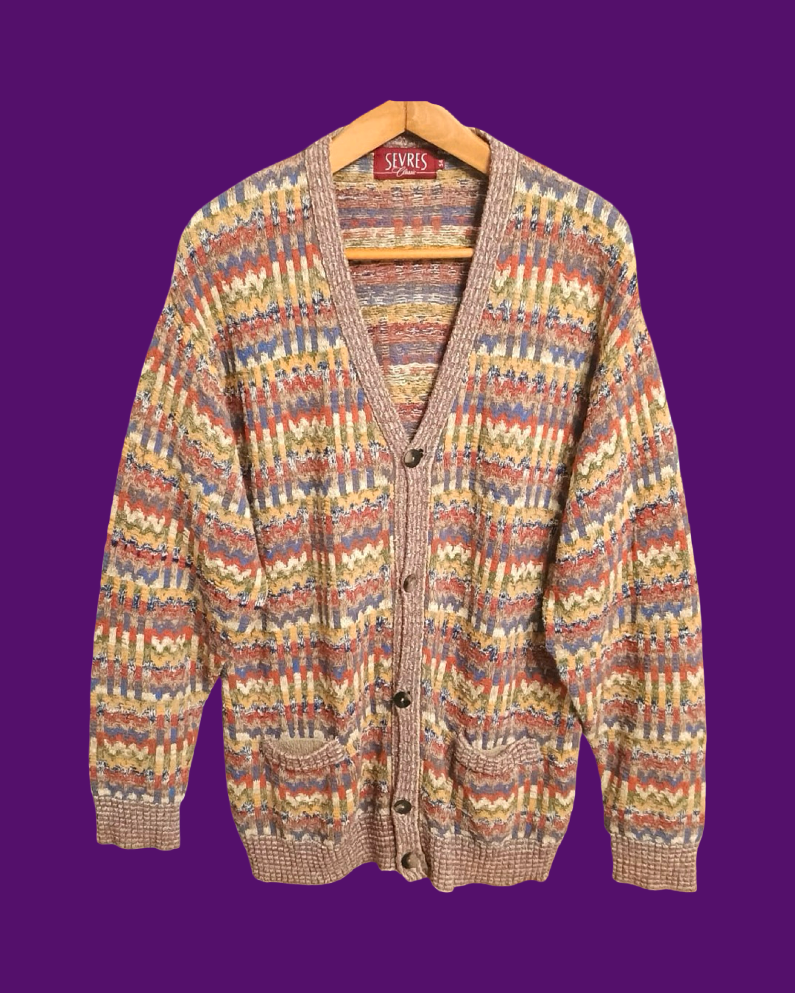 Vintage Multicolor Fantasy 90's Sweater Unisex Size XL