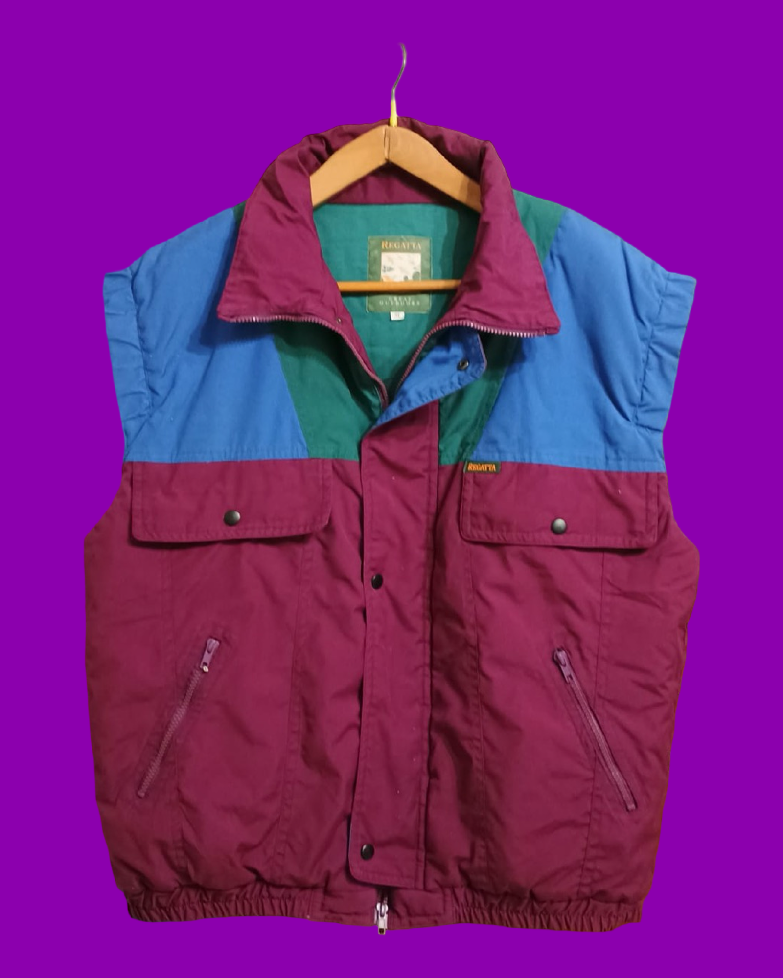 Vintage Multicolor Fantasy 90's Gilet Unisex Size XL