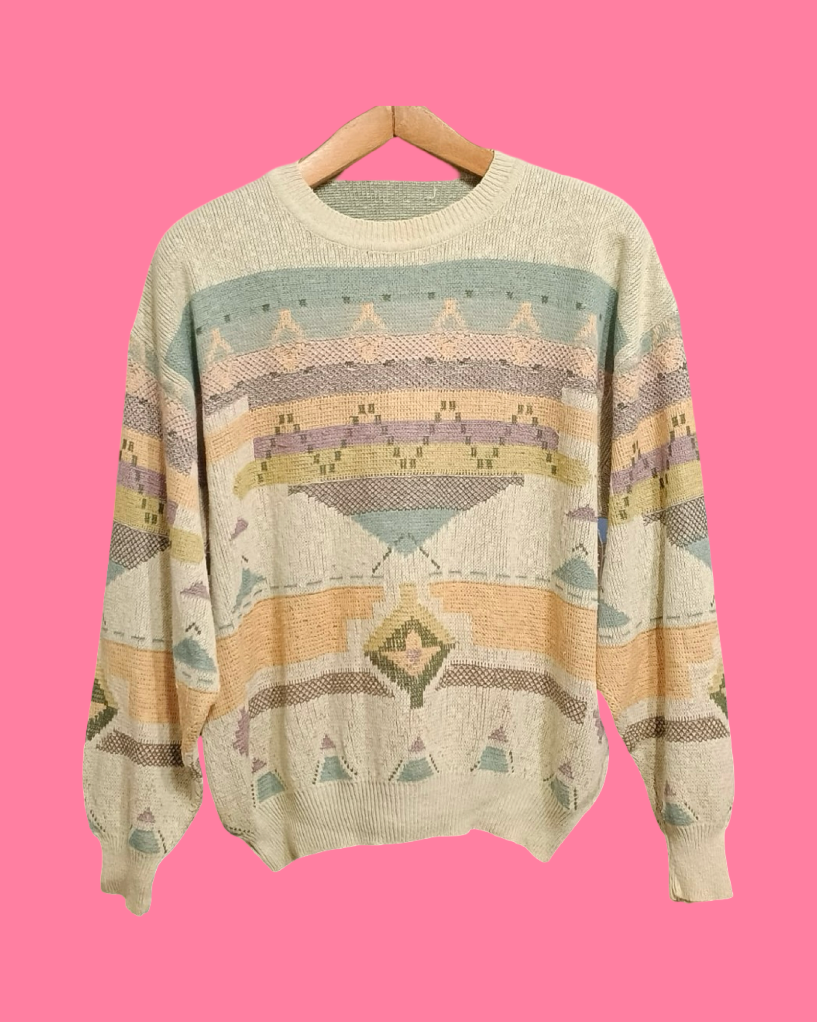Vintage Multicolor Fantasy 90's Sweater Unisex Size M