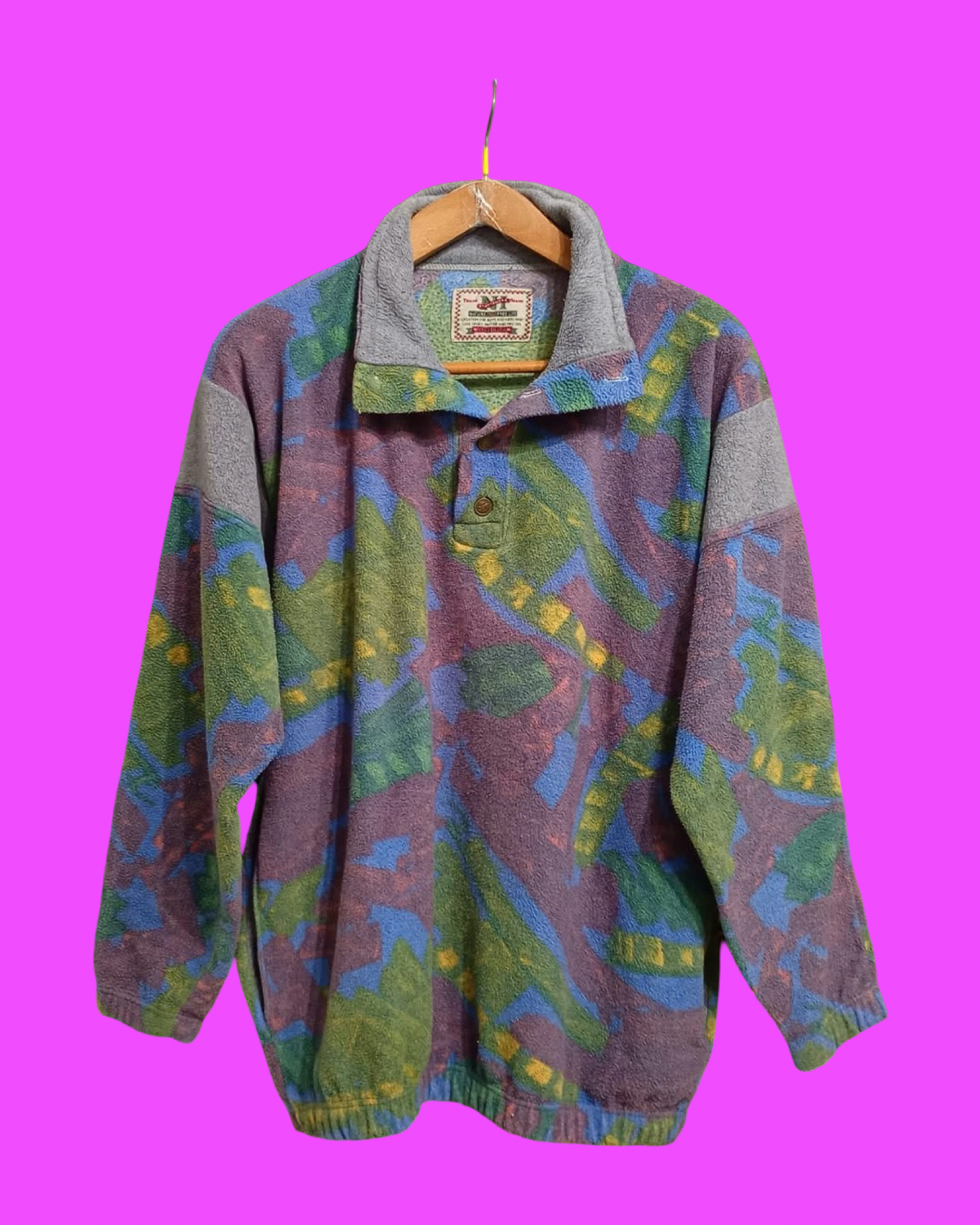Vintage Multicolor Fantasy 90's Fleece Unisex Size XL