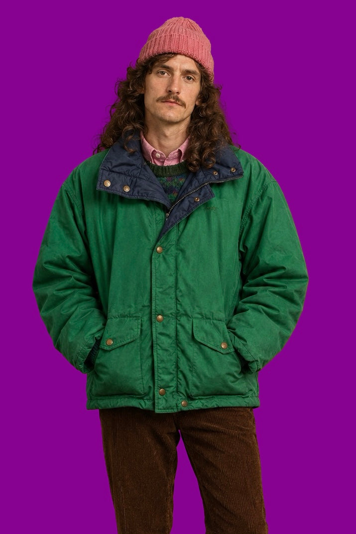 Vintage Multicolor Fantasy 90's Double Face Snow Jacket Unisex Size L