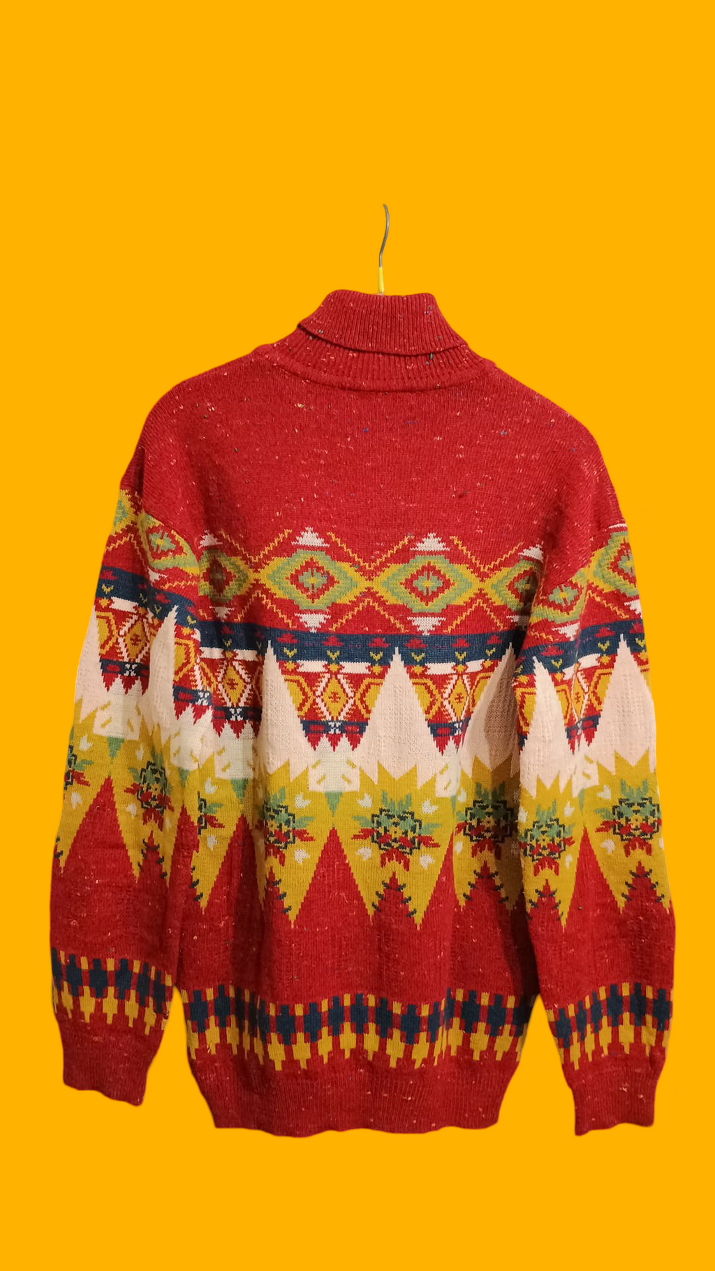Maglione Vintage Multicolor A Fantasia Anni 90 Unisex Size L