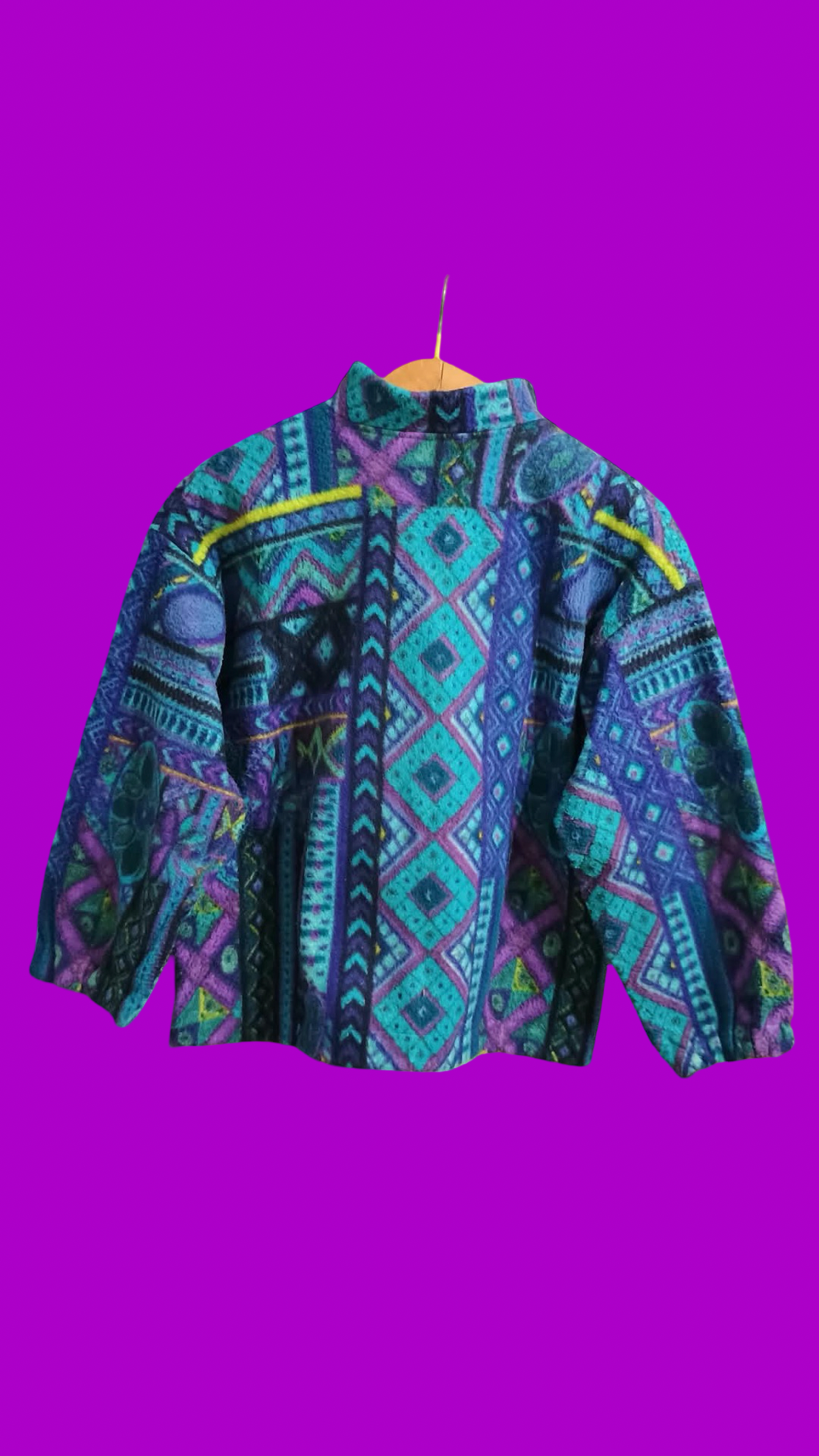 Vintage Multicolor Fantasy 90's Fleece Woman Size M
