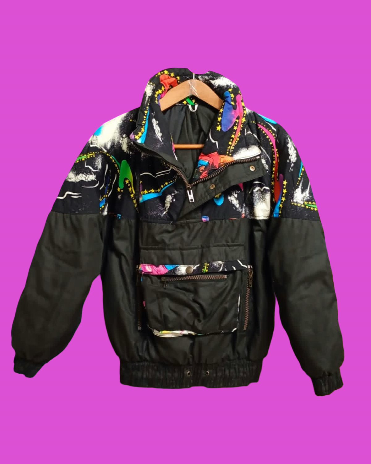 Vintage Multicolor Fantasy 90's Rare Snow Jacket Jacket Unisex Size M