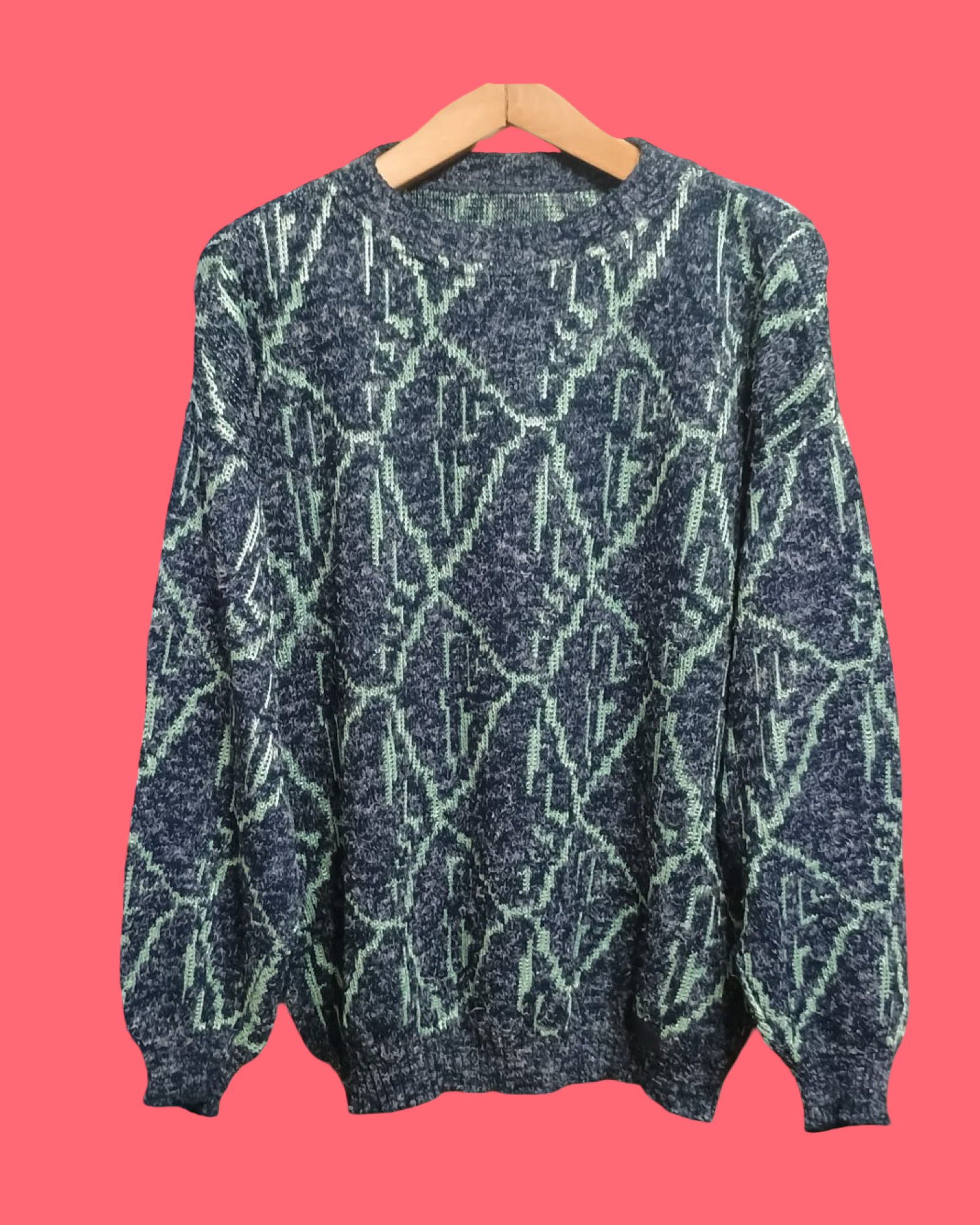 Vintage Multicolor Fantasy 90's Sweater Unisex Size L