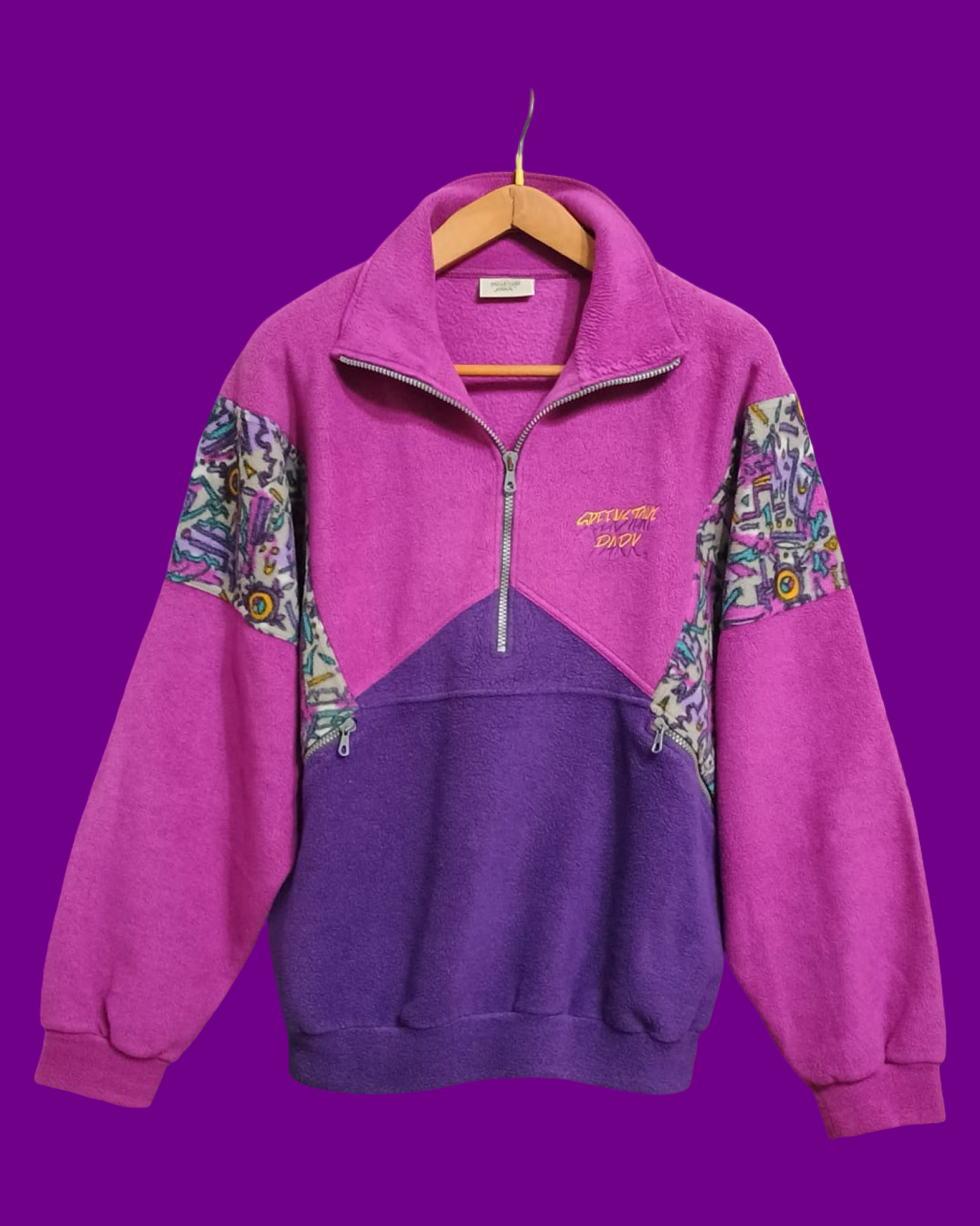Vintage Multicolor Fantasy 90's Fleece Unisex Size L