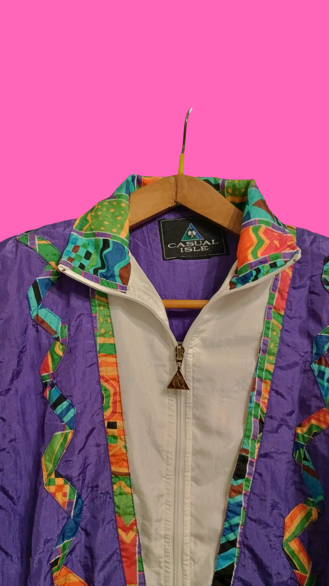 Vintage Multicolor Fantasy 90's Windbreaker Woman Size M