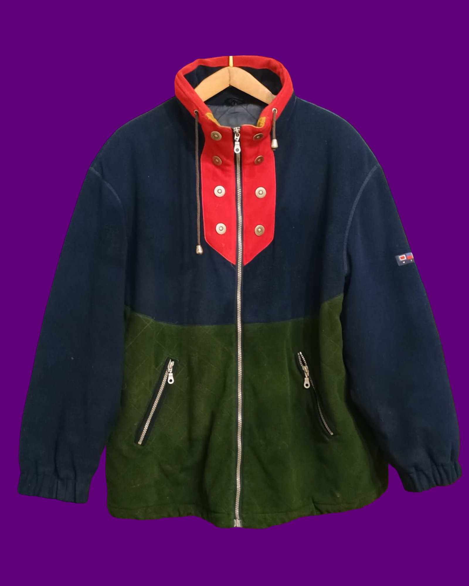 Vintage Multicolor Fantasy 90's Pile Jacket Sweatshirt Unisex Size XL