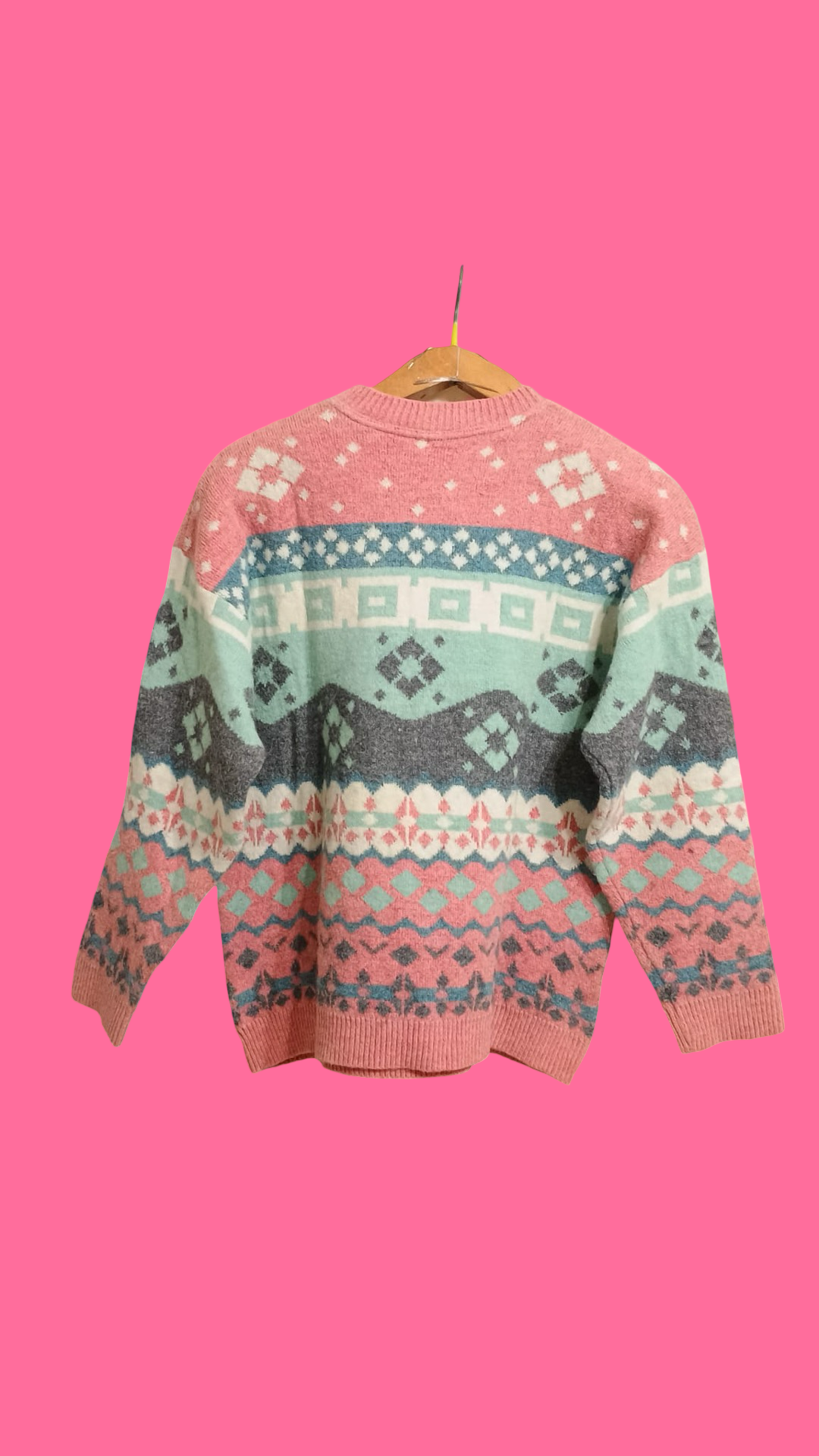 Vintage Multicolor Fantasy 90's Sweater Woman Size S