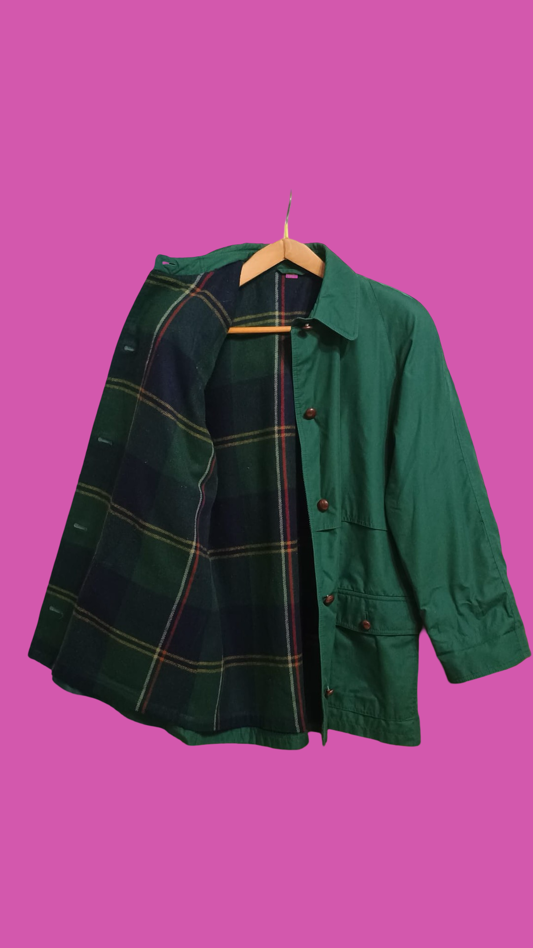 Vintage Green 90's Trench Woman Size L
