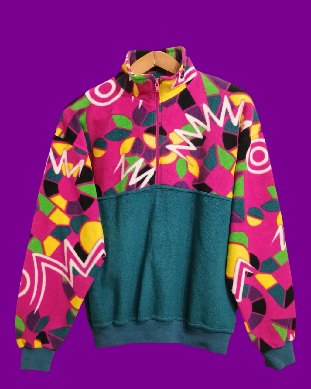 Vintage Multicolor Fantasy 90's Fleece Woman Size S