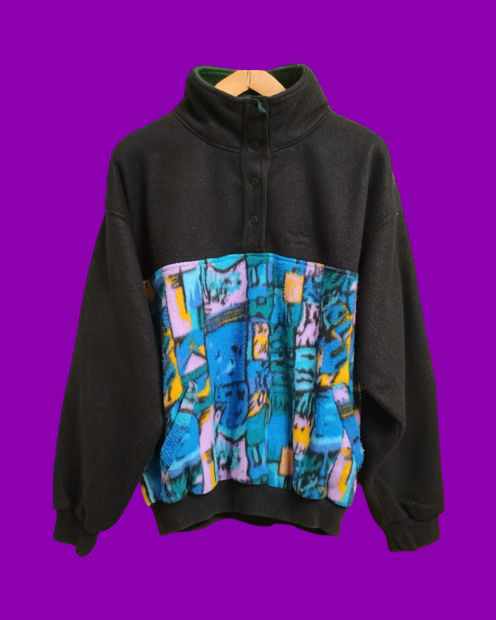 Vintage Multicolor Fantasy 90's Fleece Unisex Size L