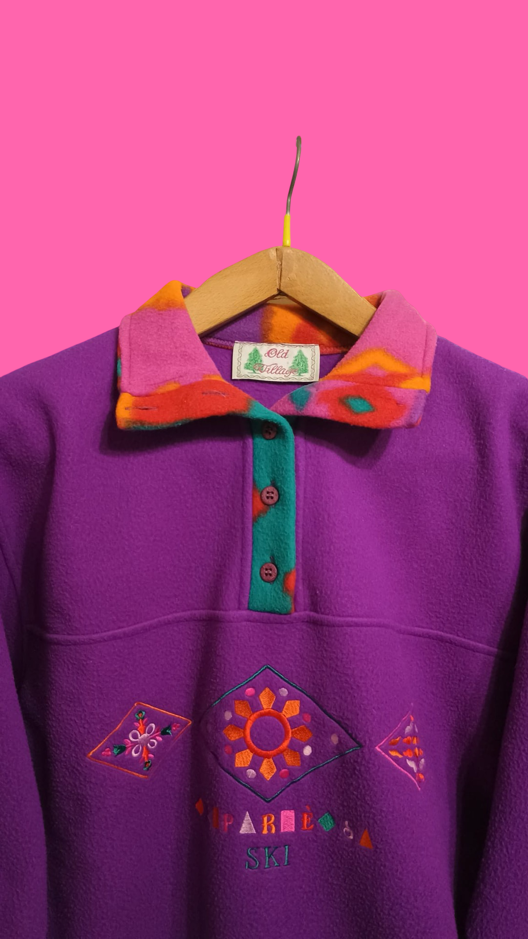 Vintage Multicolor Fantasy 90's Fleece Woman Size M