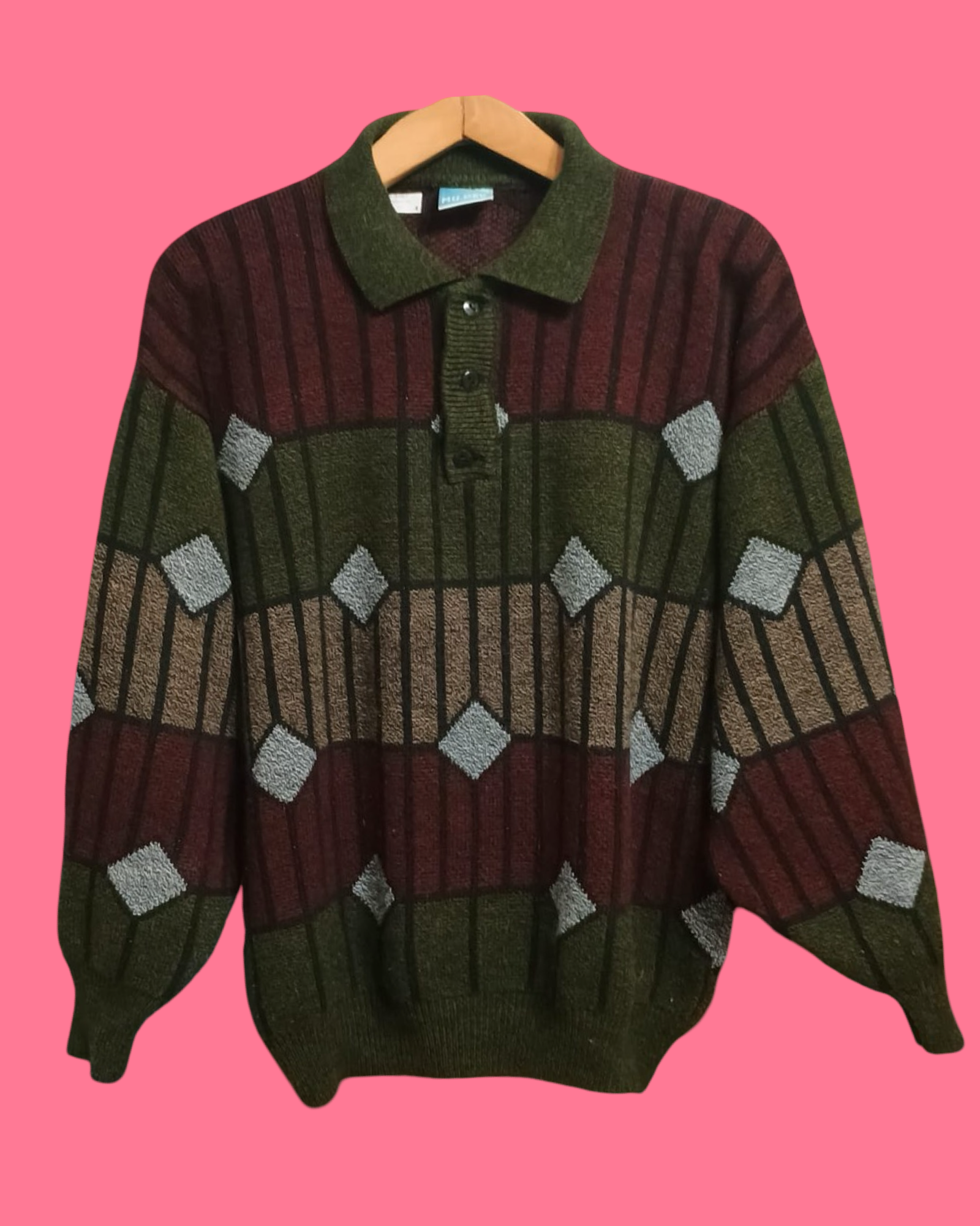 Vintage Multicolor Fantasy 90's Sweater Unisex Size L