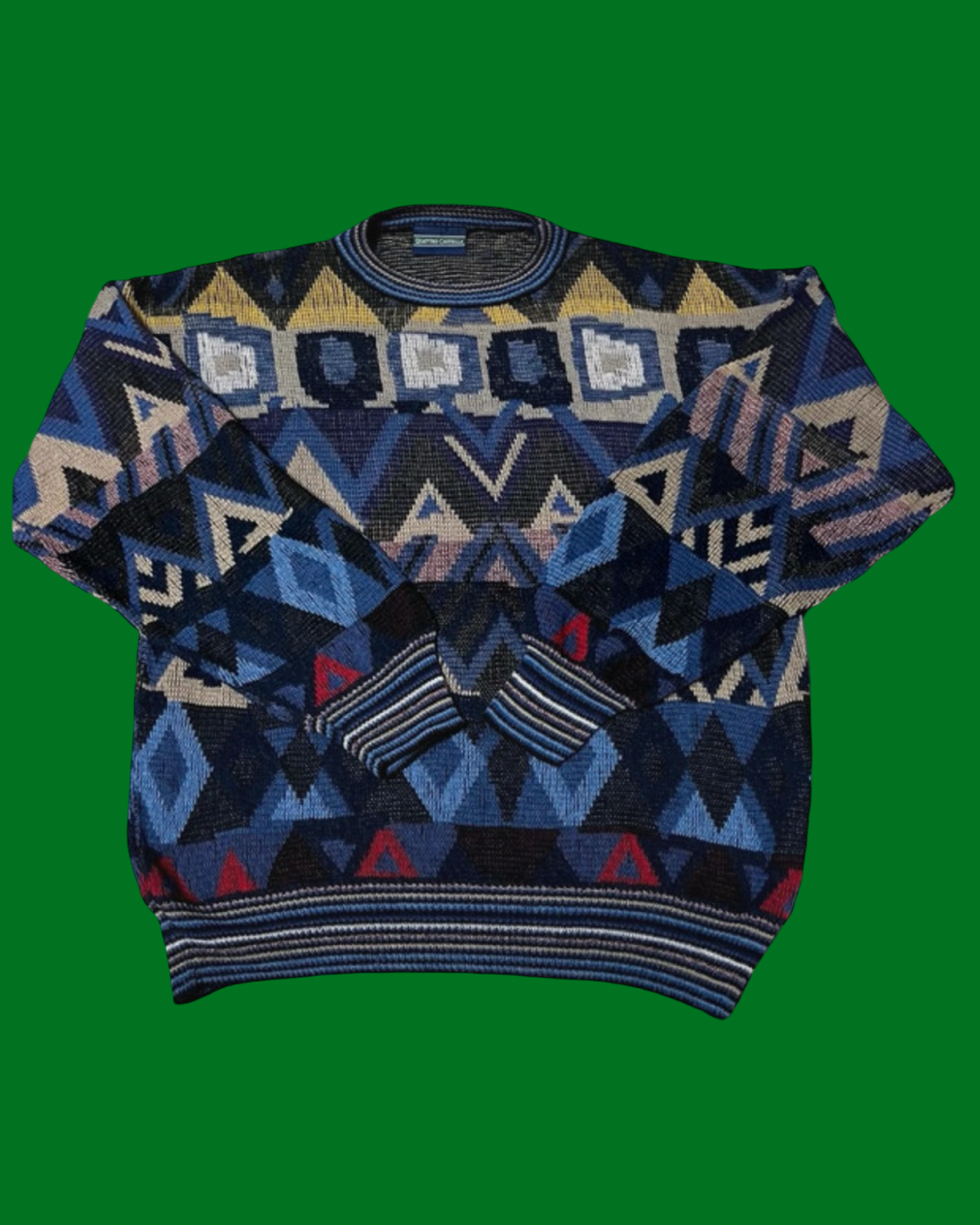 Vintage Multicolor Fantasy 90's Rare Sweater Unisex Size L
