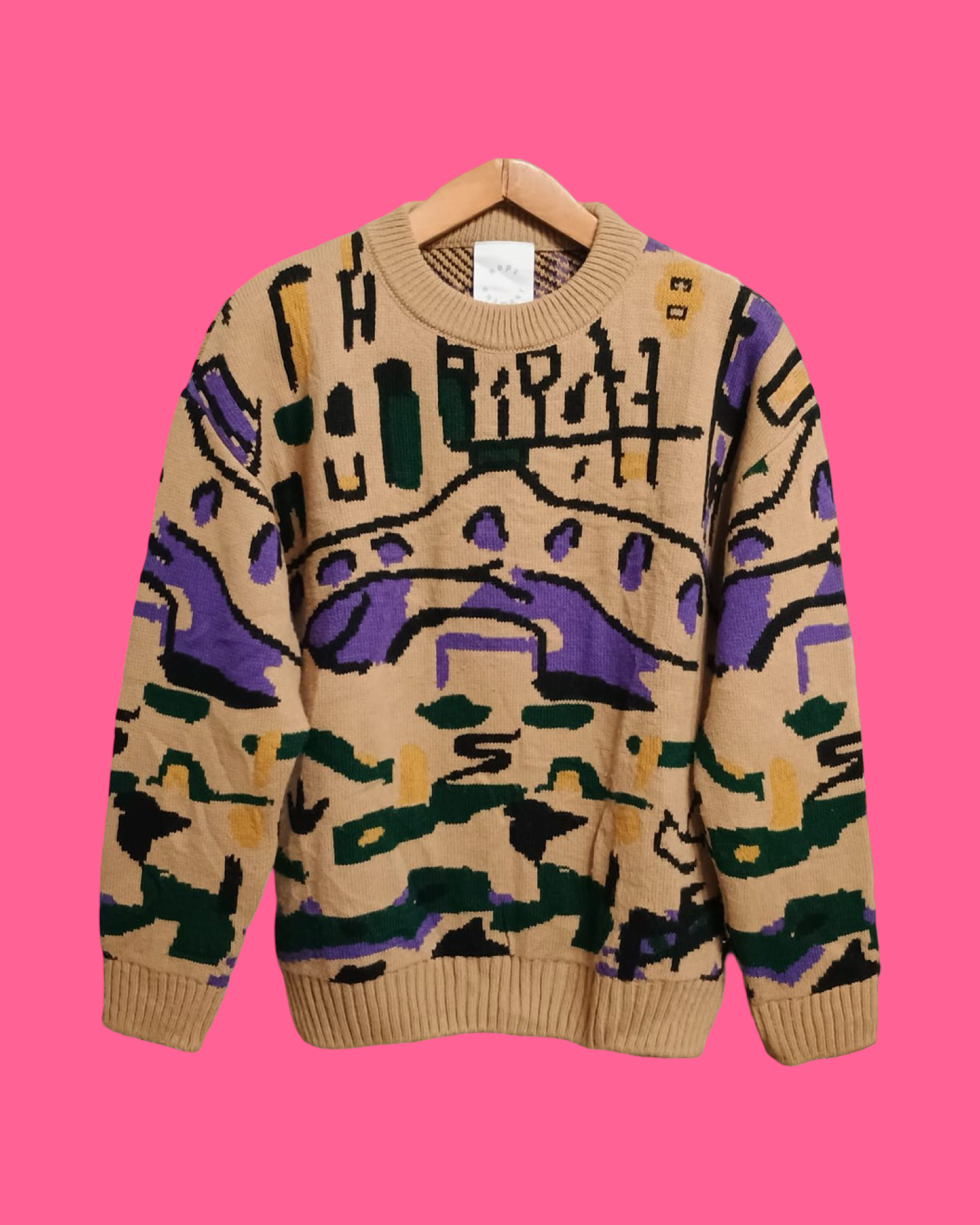 Vintage Multicolor Fantasy 90's Sweater Unisex Size M