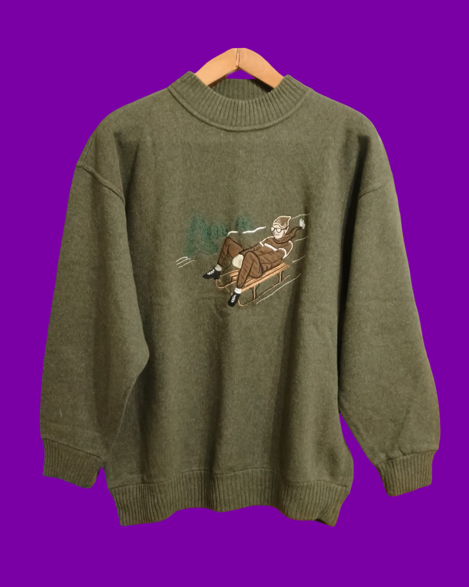 Vintage Multicolor Fantasy 90's Sweater Unisex Size L