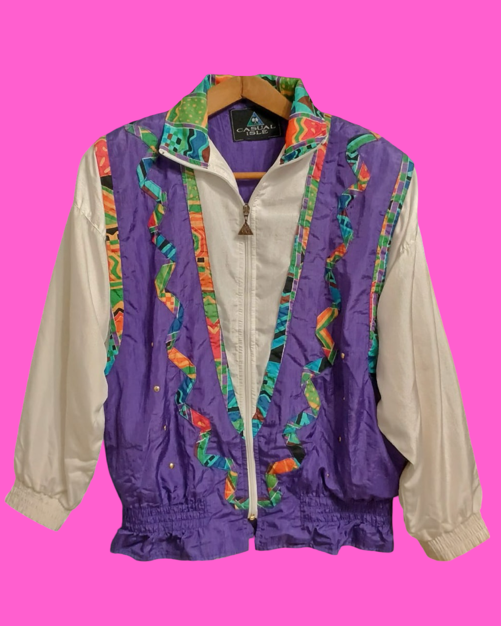 Vintage Multicolor Fantasy 90's Windbreaker Woman Size M