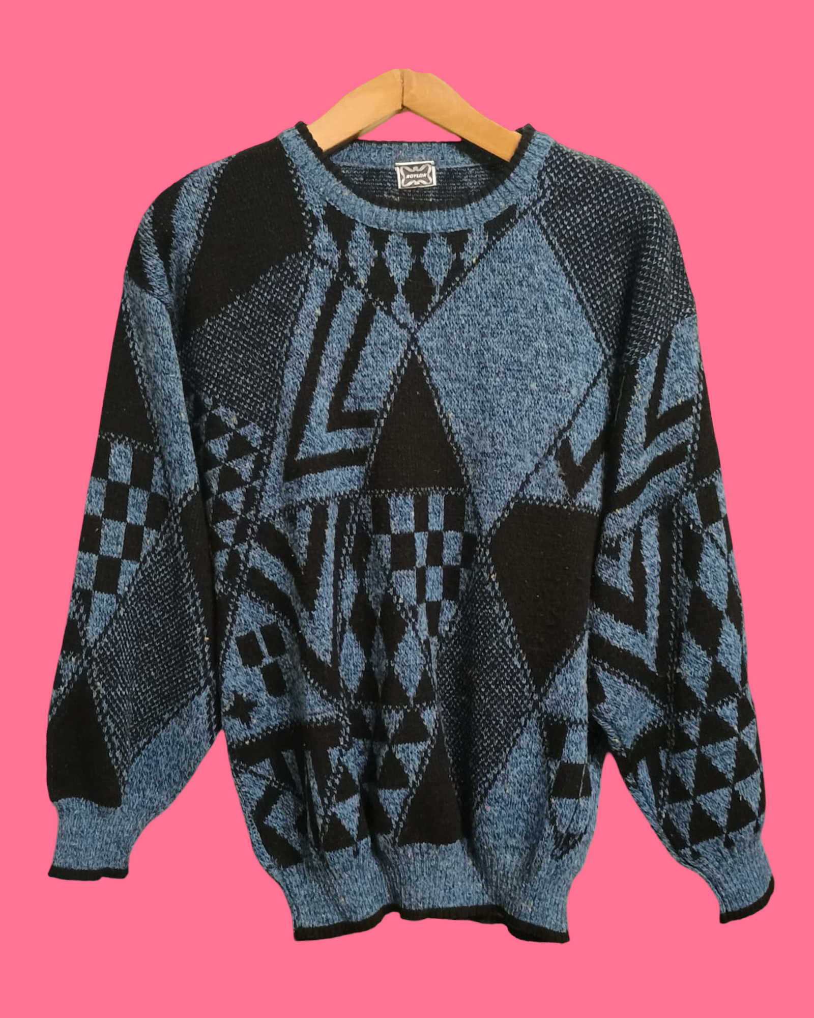 Vintage Multicolor Fantasy 90's Sweater Unisex Size L