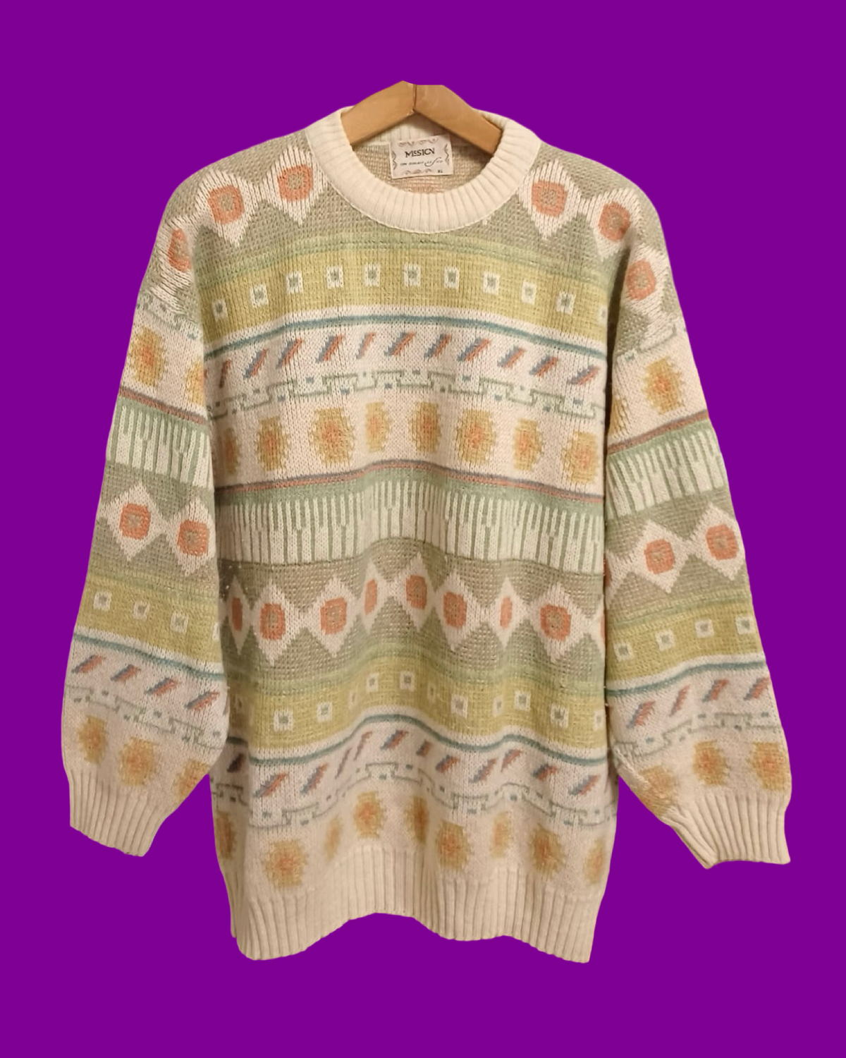 Vintage Multicolor Fantasy 90's Sweater Unisex Size XL