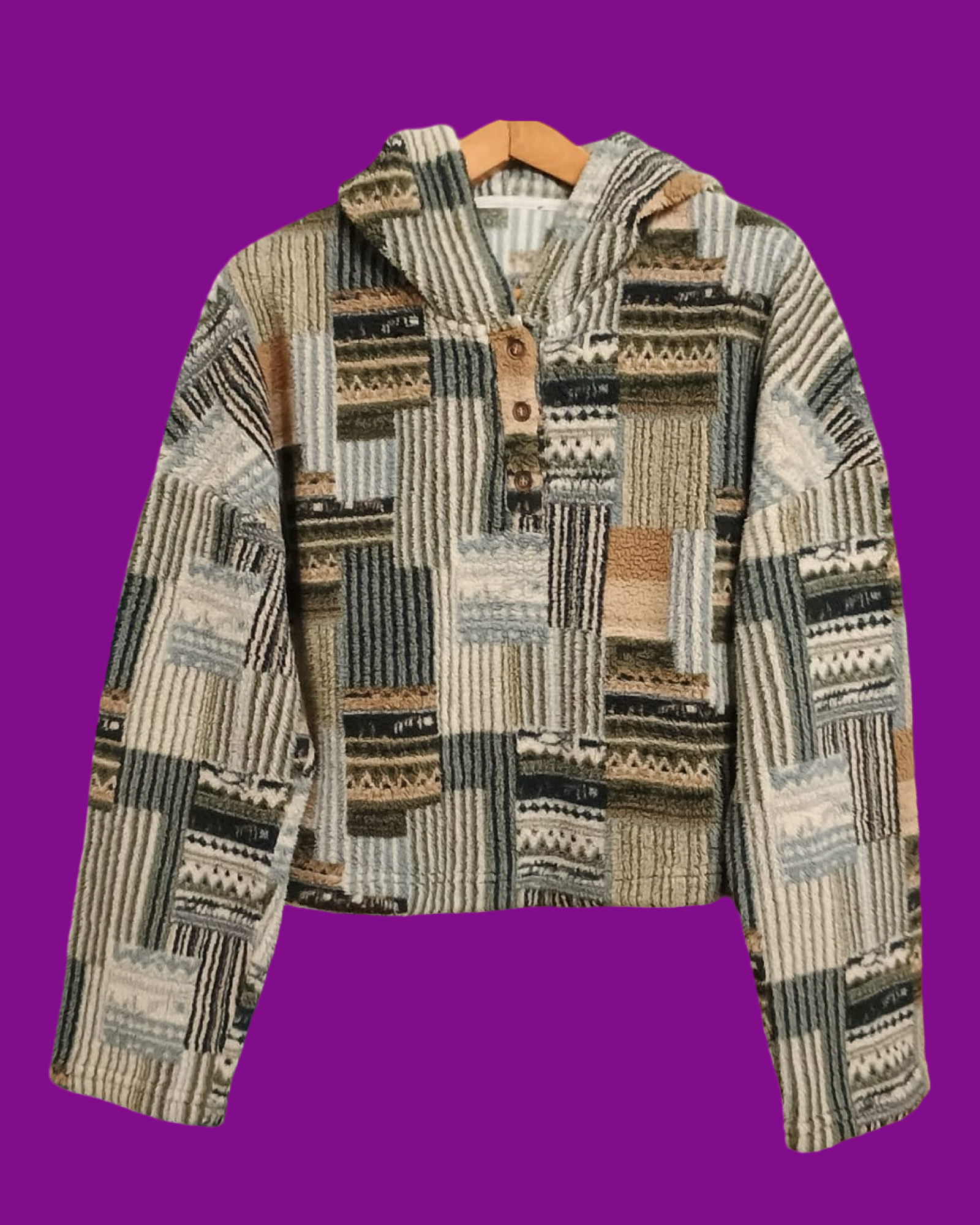 Vintage Multicolor Fantasy 90's Fleece Woman Size S