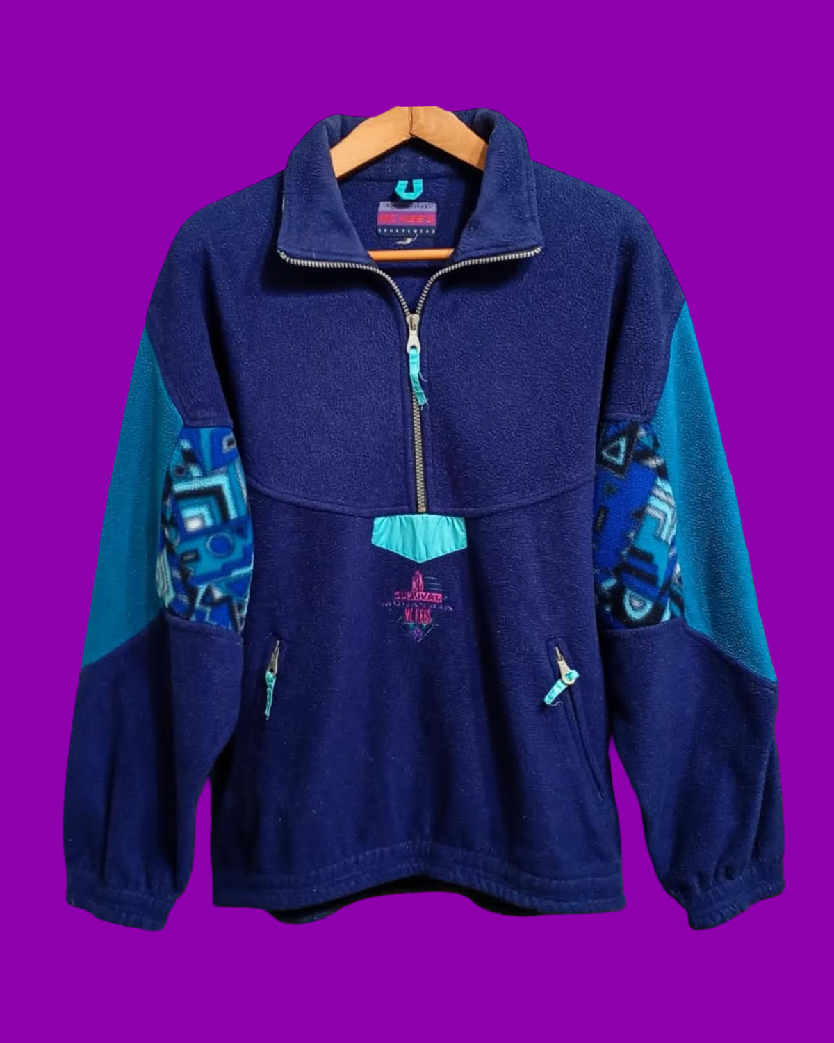 Vintage Multicolor Fantasy 90's Fleece Unisex Size L