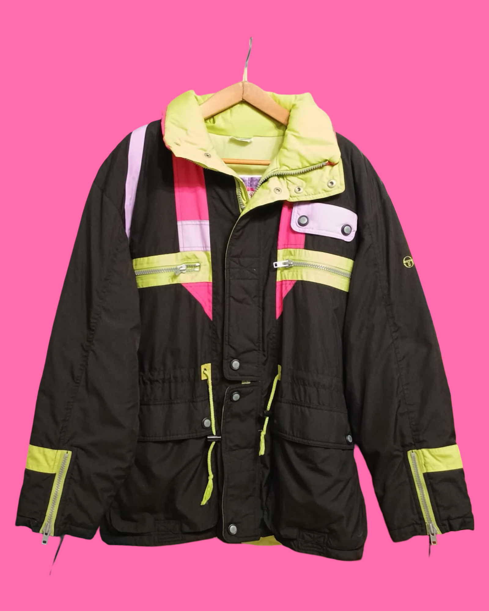 Vintage Multicolor Fantasy 90's Sergio Tacchini Snow Jacket Unisex Size L