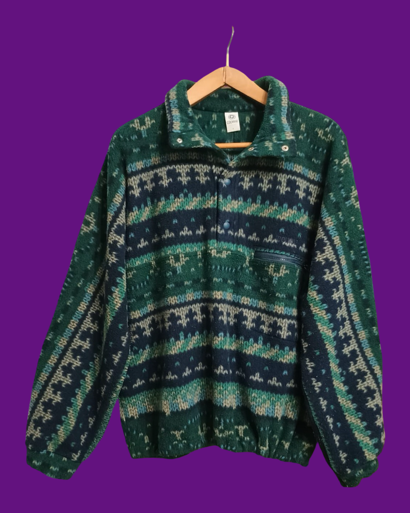 Vintage Multicolor Fantasy 90's Colmar Fleece Unisex Size M