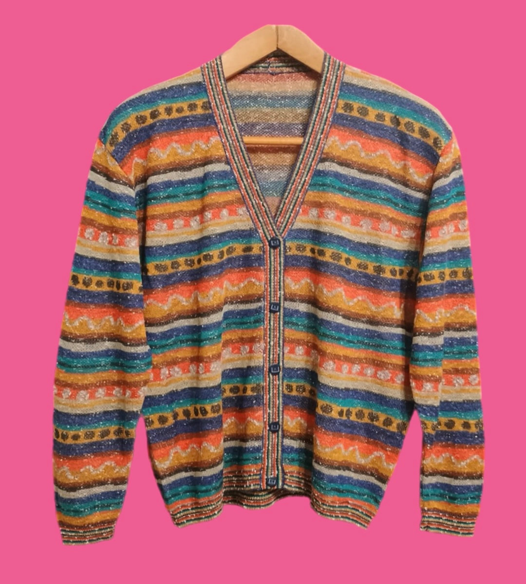 Vintage Multicolor Fantasy 90's Sweater Unisex Size S